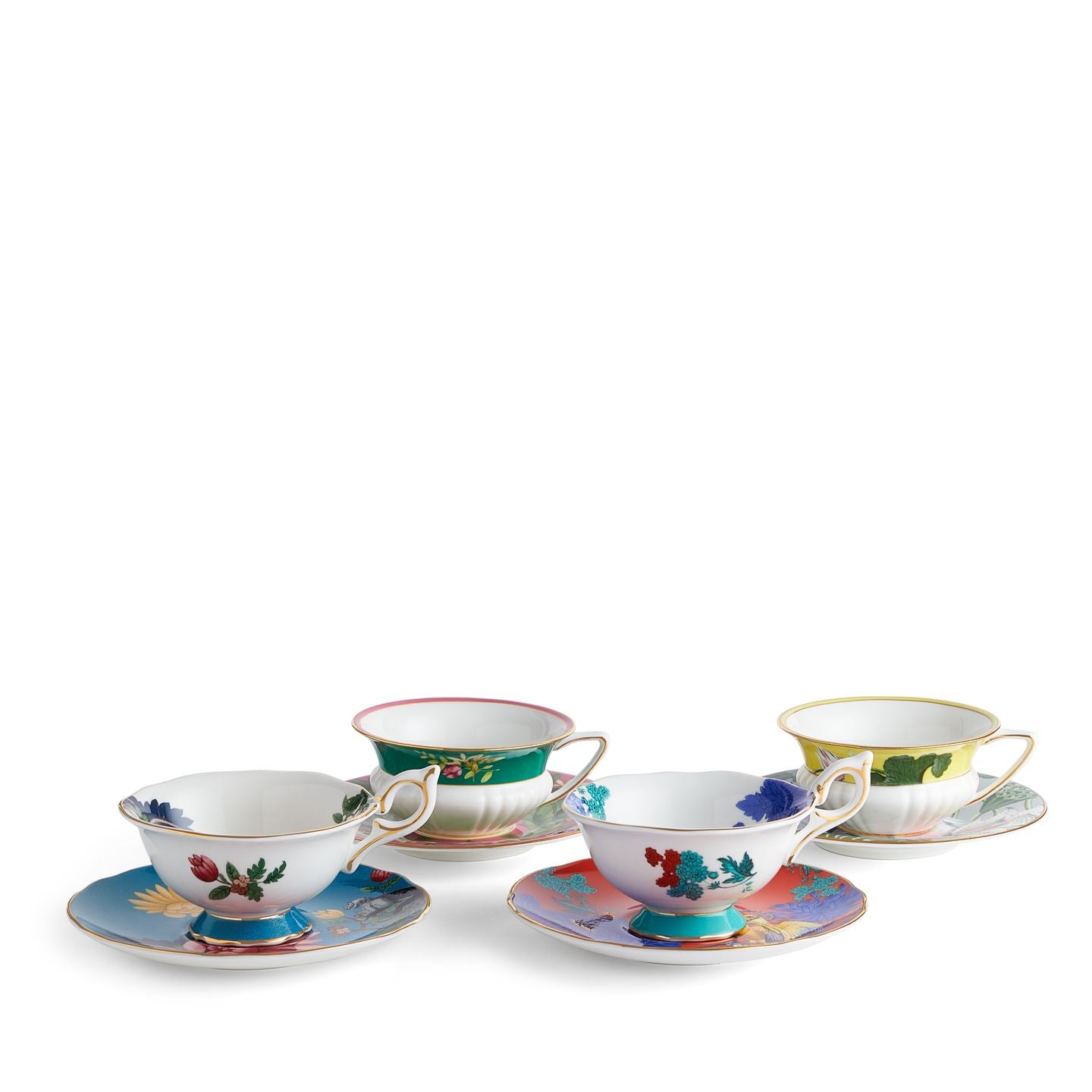 Wonderlust Teacups & Saucers Set Of 4