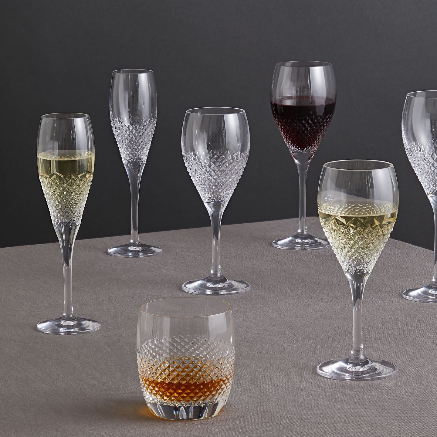 Vera Wang Diamond Mosaic Goblet, Set of 2
