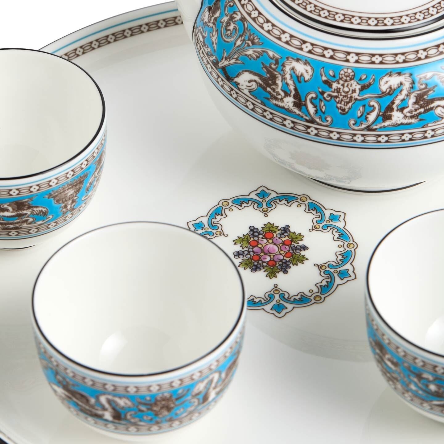 Florentine Turquoise Teaware Asian, 6 Pieces