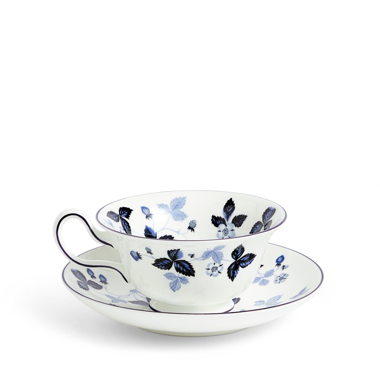 Wild Strawberry Inky Blue Teacup Saucer | Wedgwood