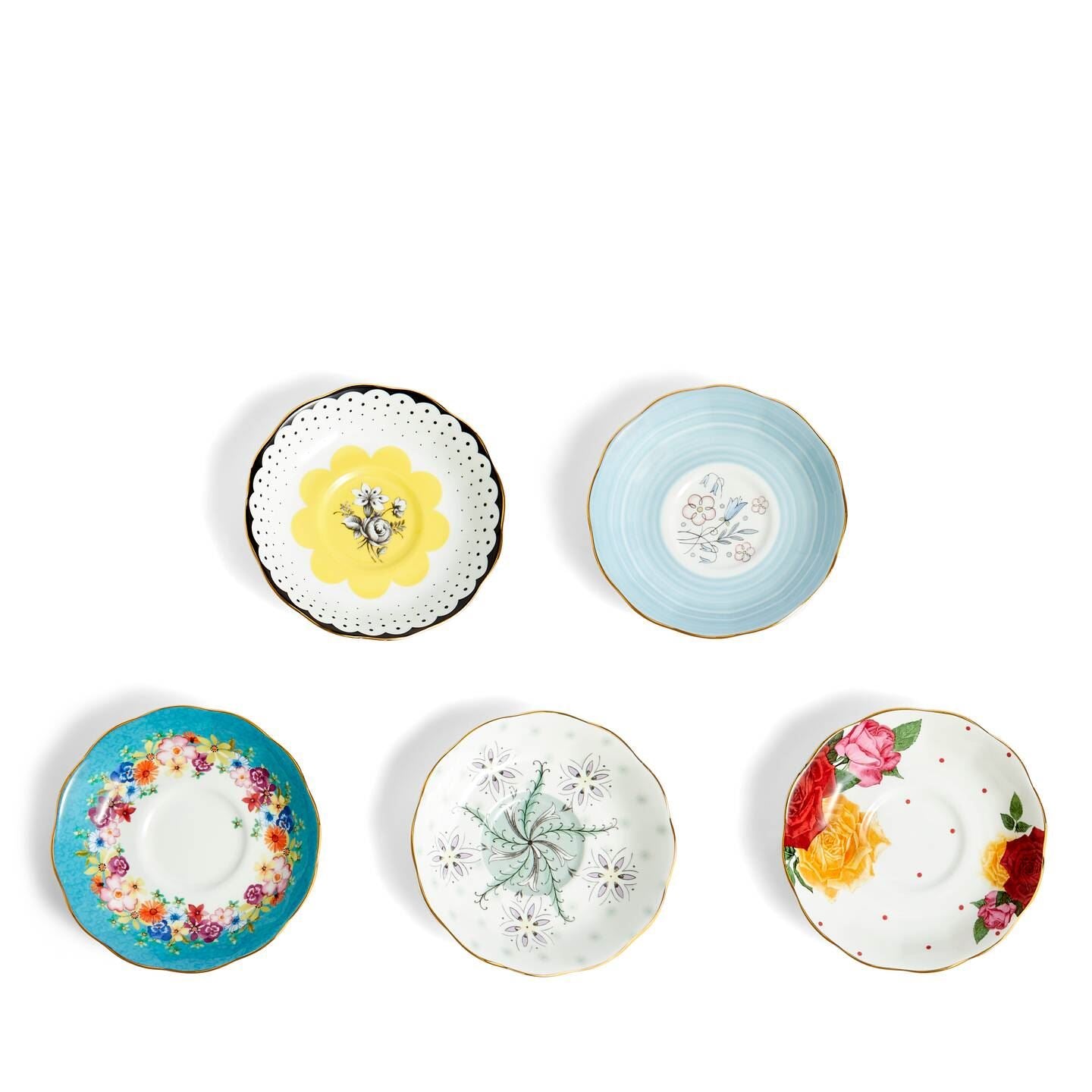 100 Years Teacup & Saucer 1920 - 1960, Set of 5 | Wedgwood