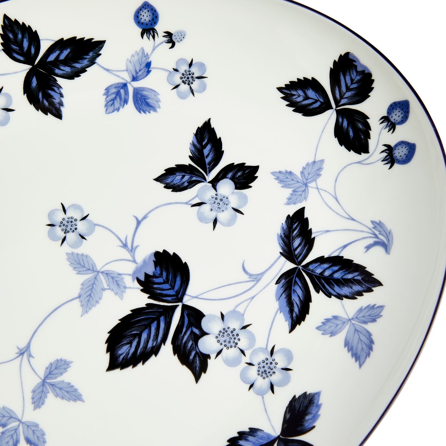 Wild Strawberry Inky Blue Oval Serving Plate | Wedgwood