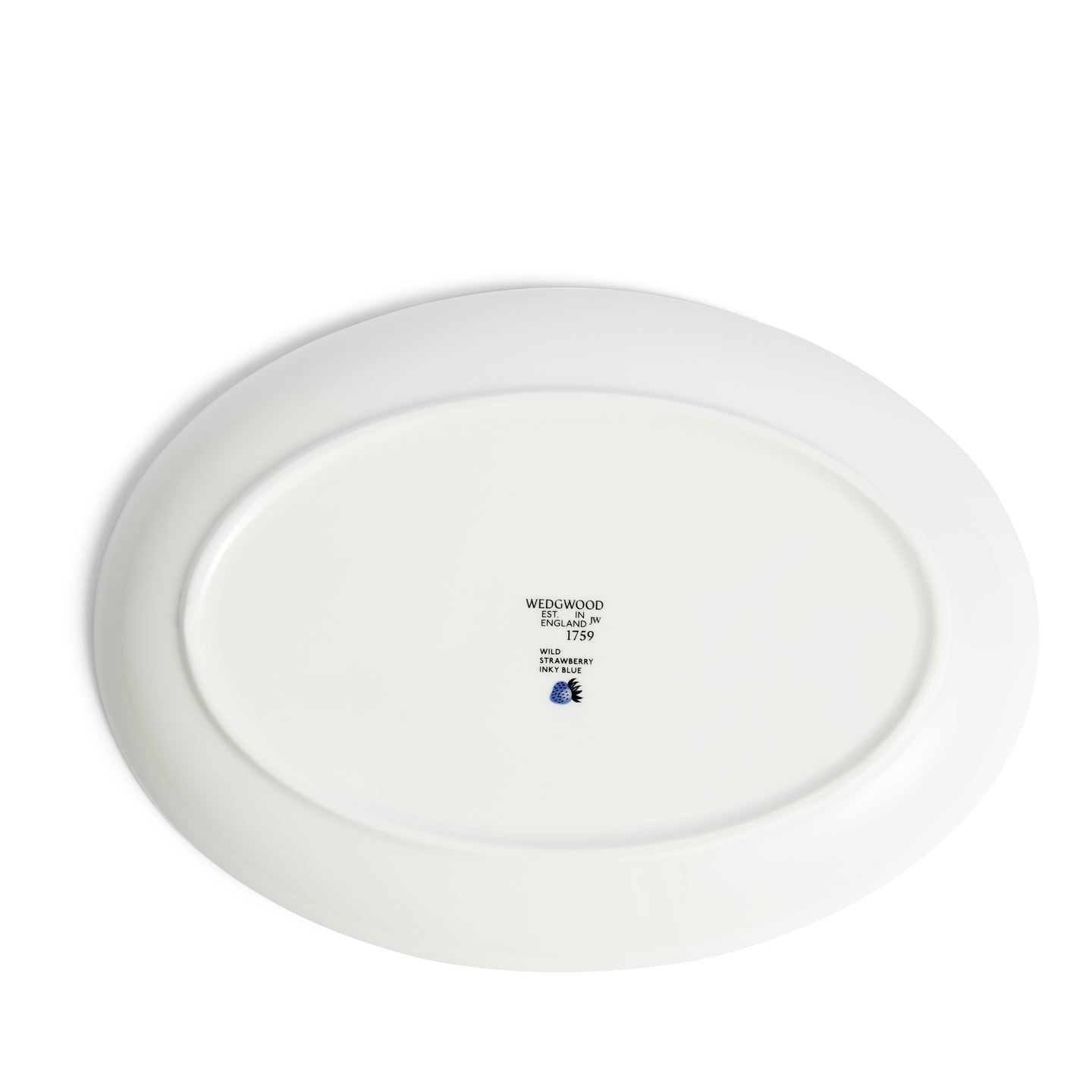 Wild Strawberry Inky Blue Oval Serving Plate | Wedgwood