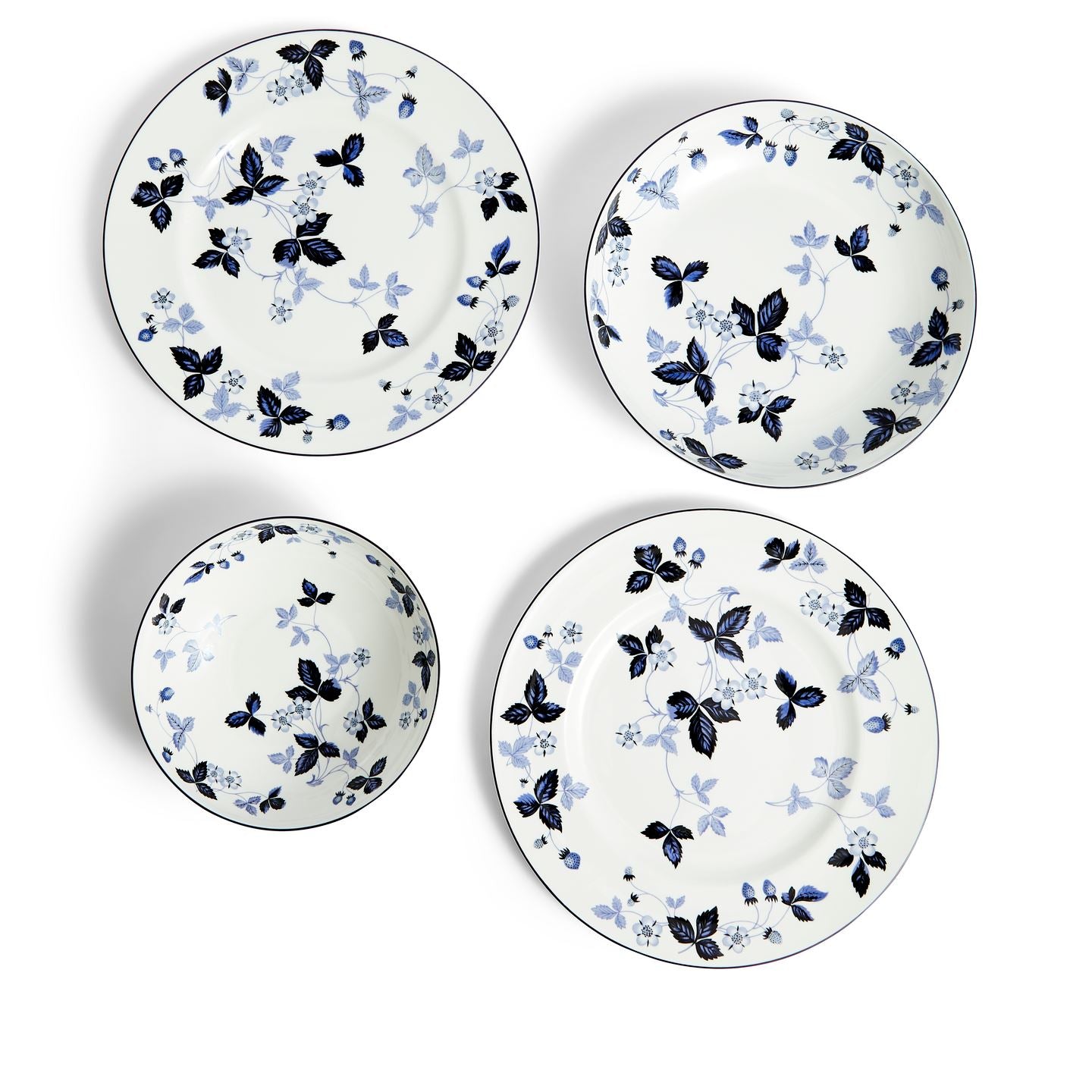 Wild Strawberry Inky Blue Dinnerware 8 Piece Set | Wedgwood