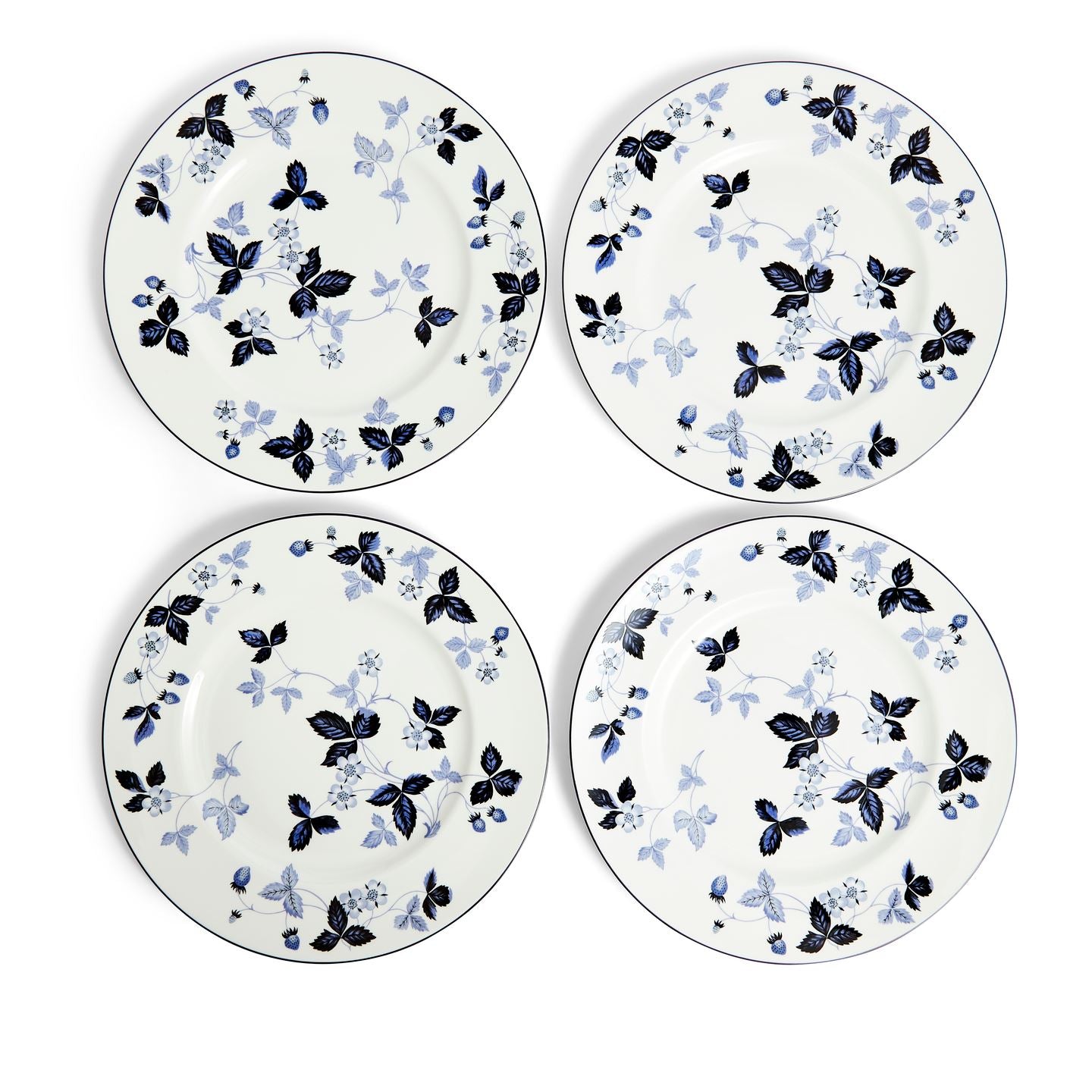 Wild Strawberry Inky Blue Dinnerware 15 Piece Set