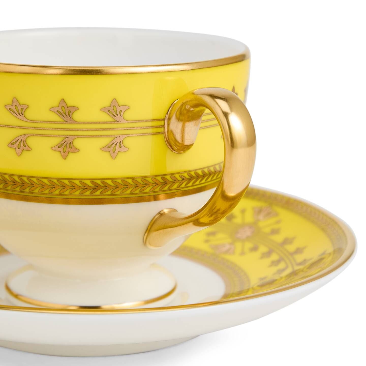 Bacchus Teacup Saucer Set of 2, Citron/Turquoise | Wedgwood