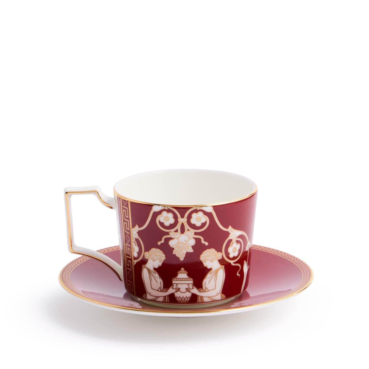 Renaissance Red Teacup & Saucer Accents