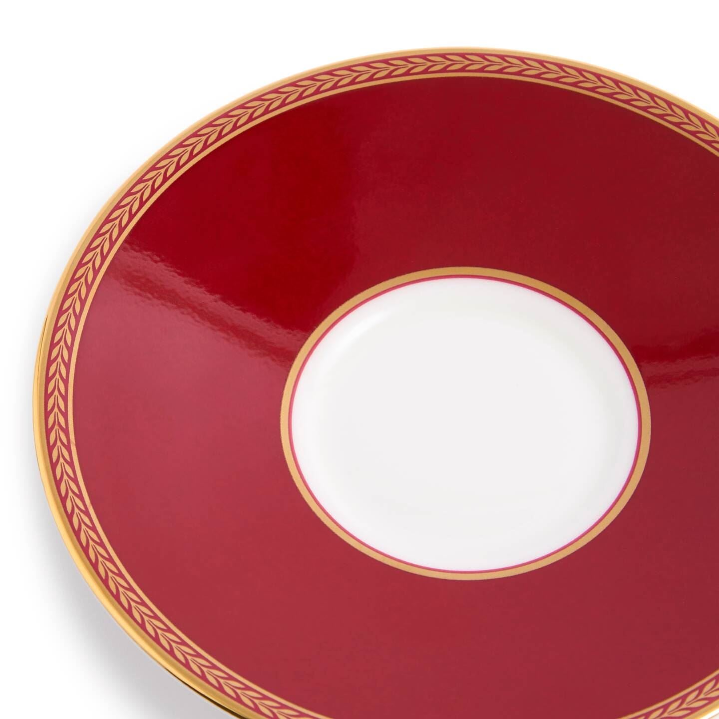 Renaissance Red Teacup & Saucer Accents