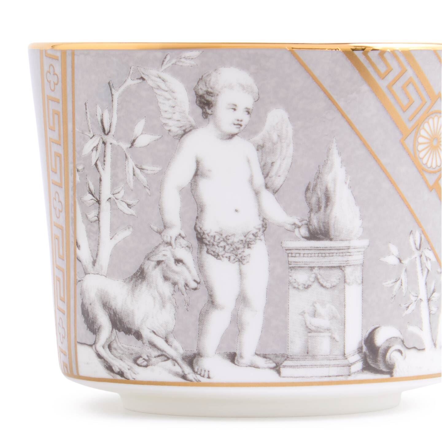 Renaissance Grey Teacup & Saucer Accents