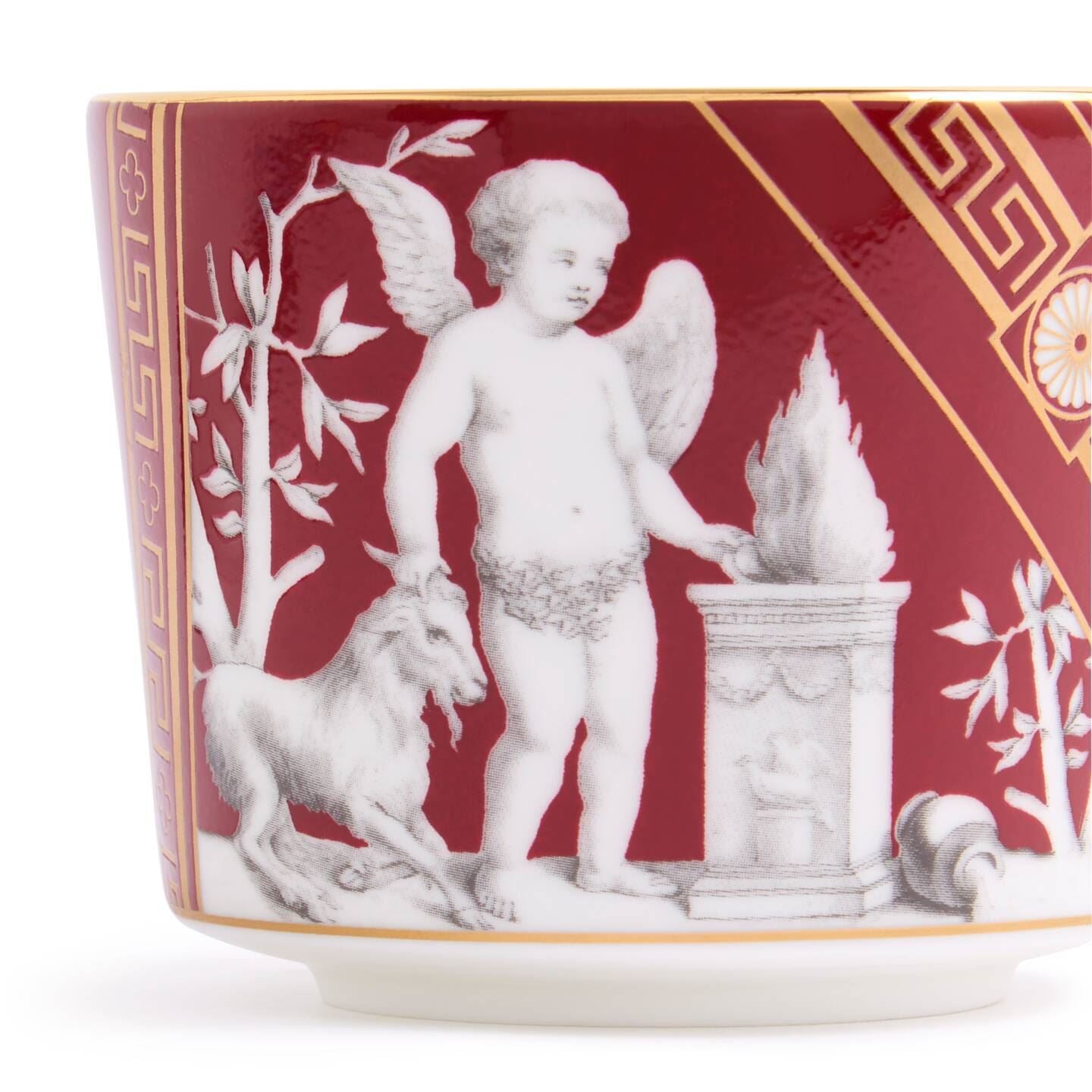 Renaissance Red Teacup Saucer Set of 2