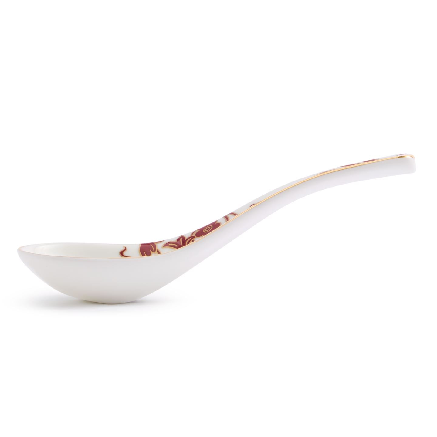 Renaissance Red Chinese Soup Spoon Set of 2
