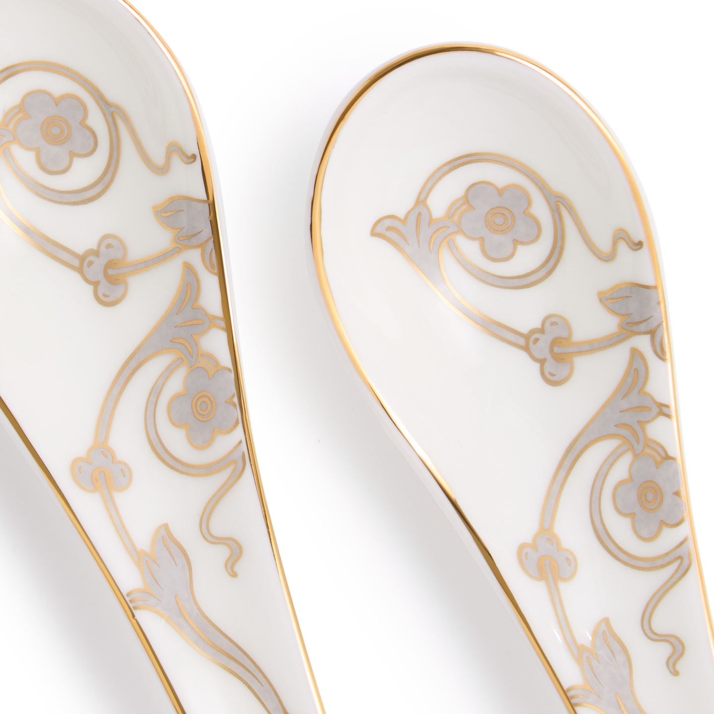 Renaissance Grey Chinese Soup Spoon Set of 2