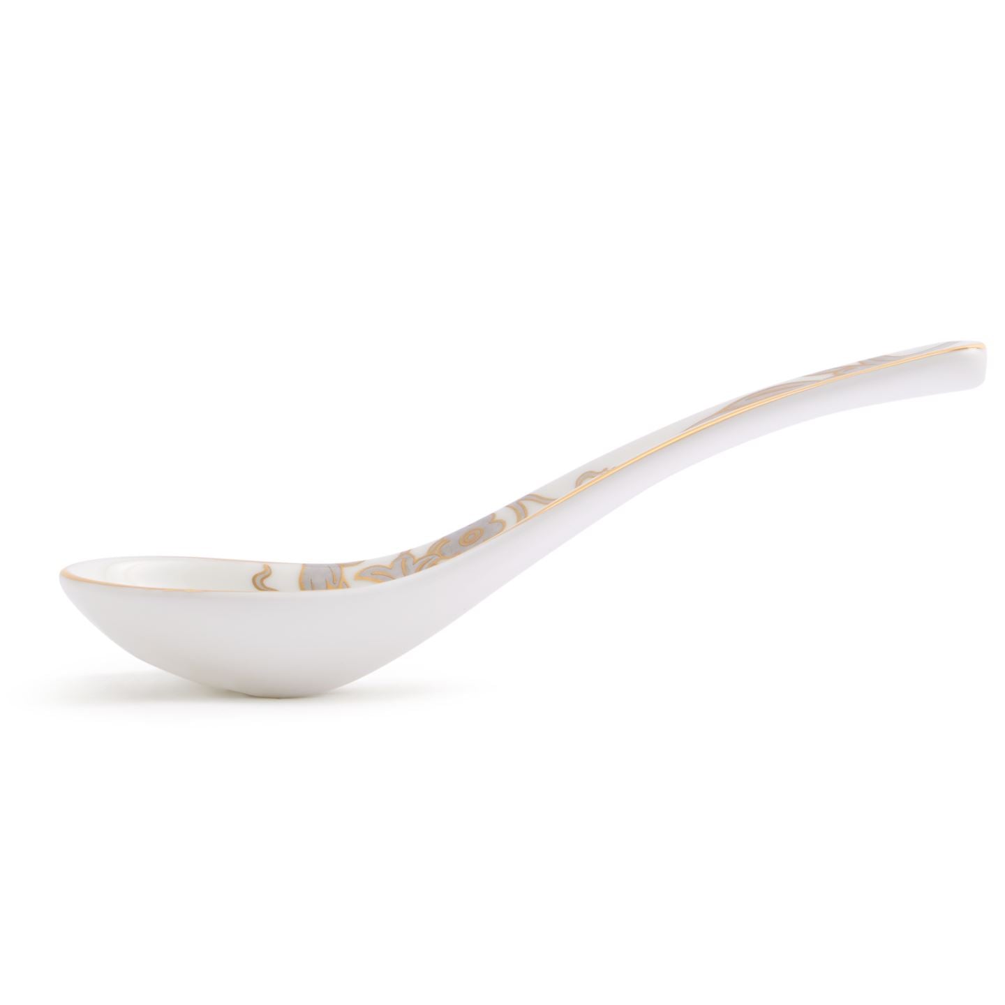 Renaissance Grey Chinese Soup Spoon Set of 2