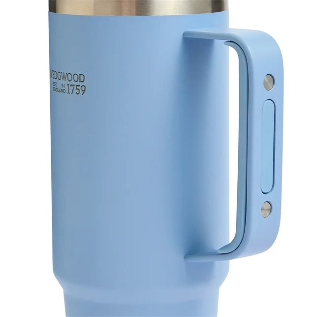 Jasper Blue Tumbler with Straw