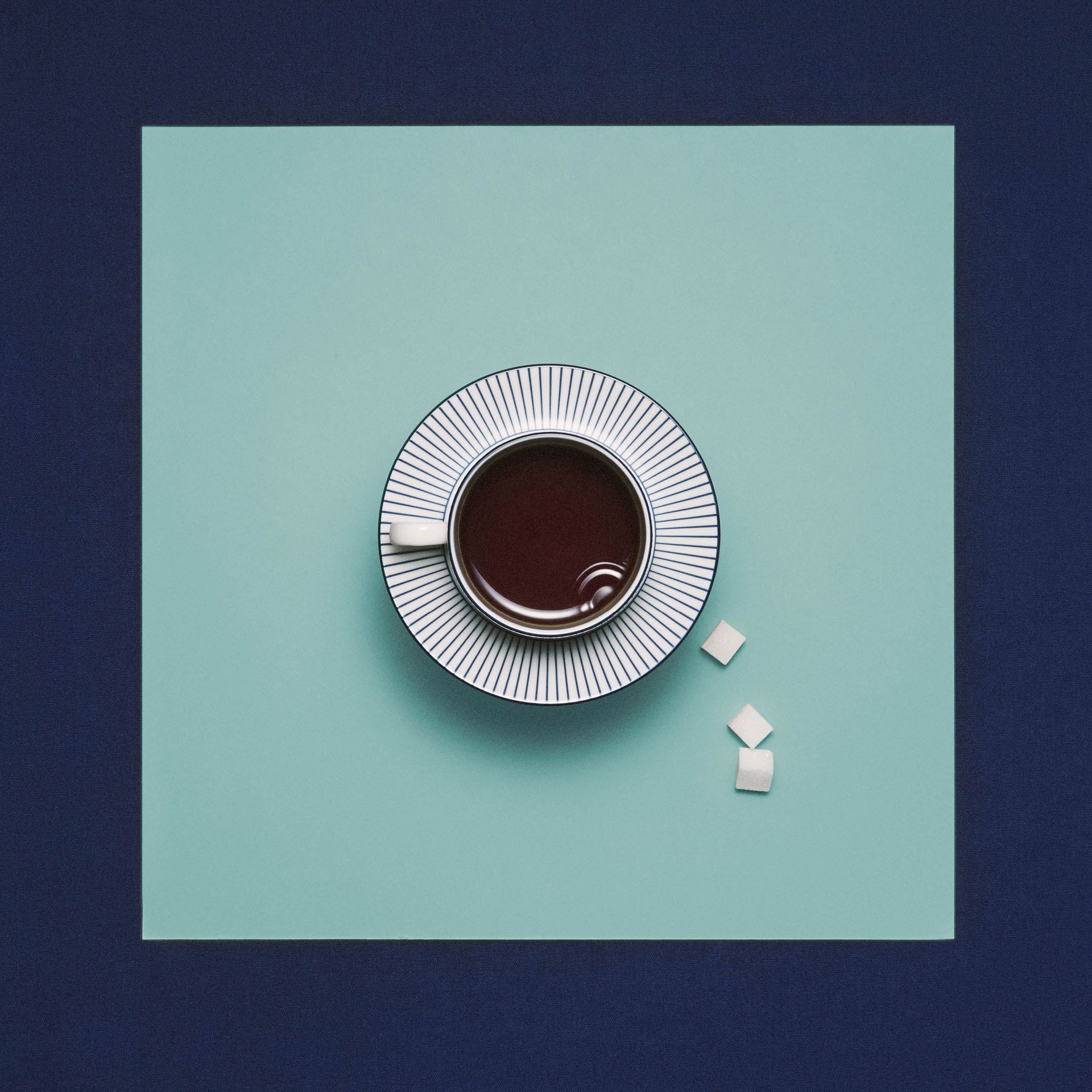Gio Pinstripe Teacup & Saucer White