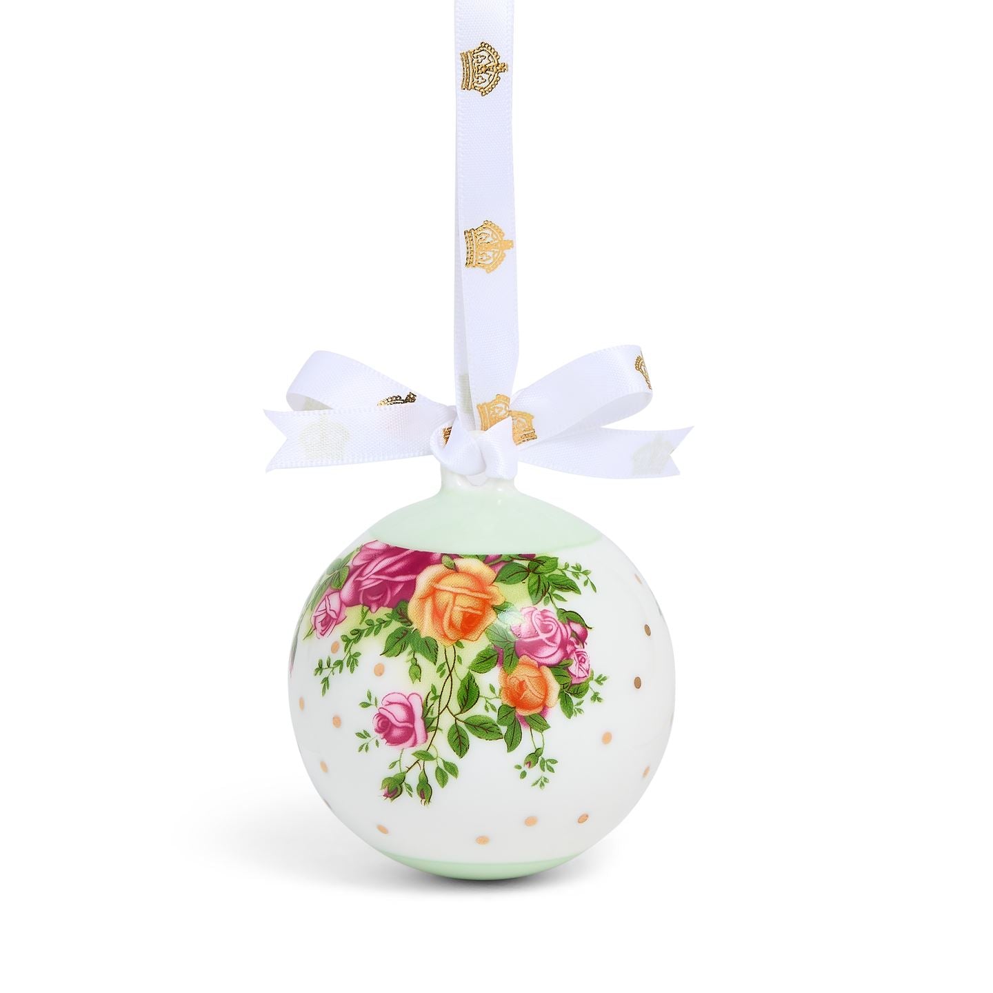 Old Country Roses Christmas Hanging Ornament Bauble