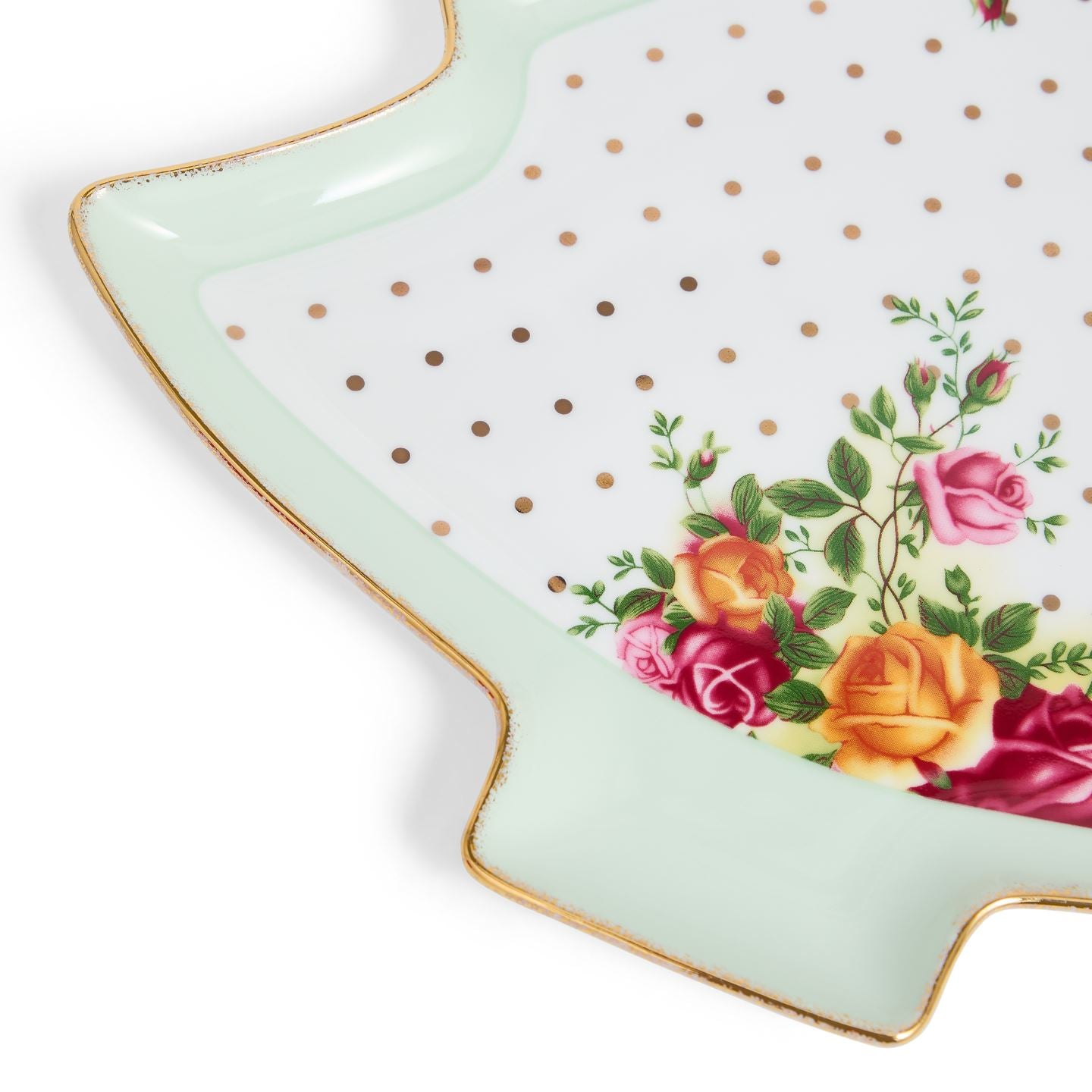 Old Country Roses Christmas Tree Serving Dish