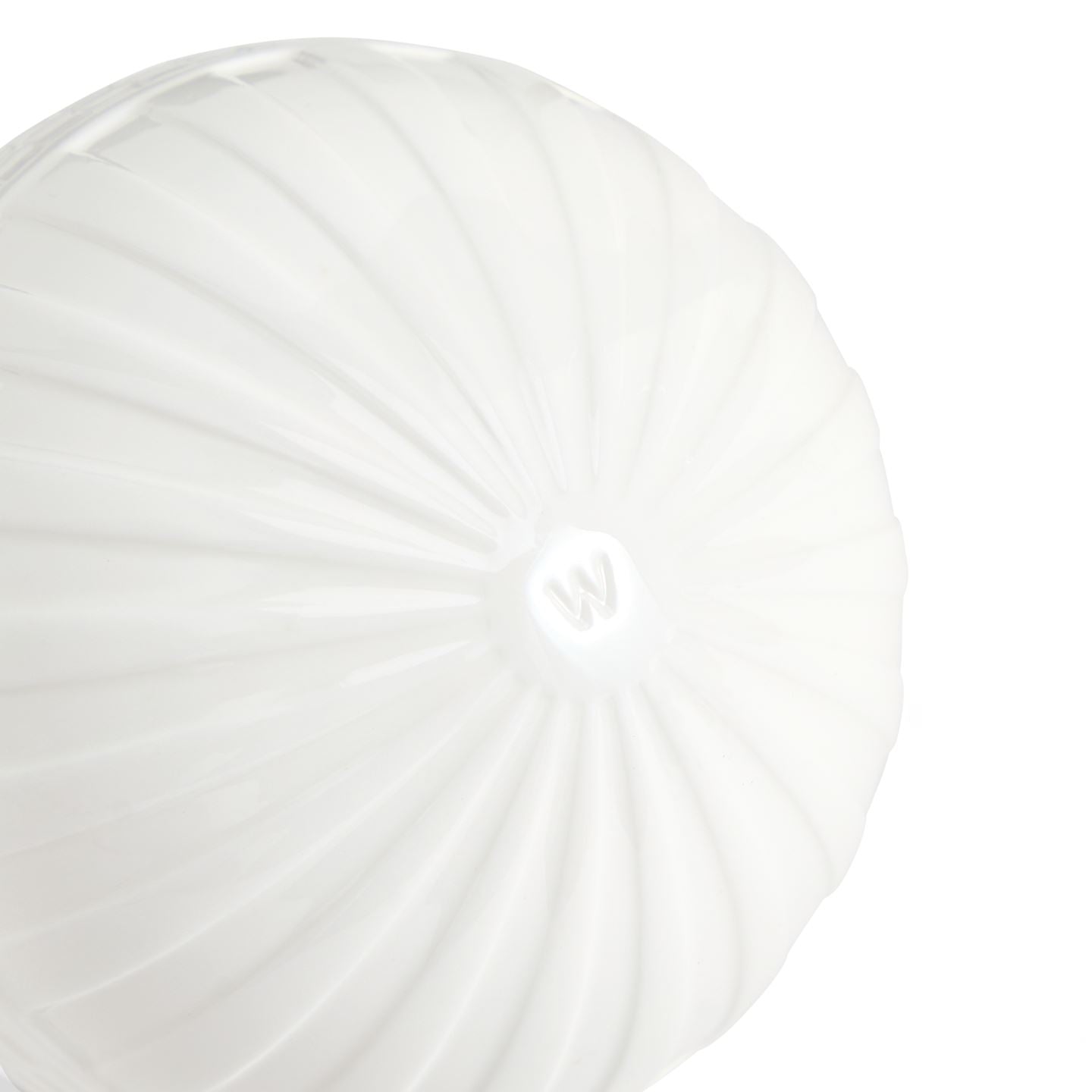 Festive Fluted Ornament White