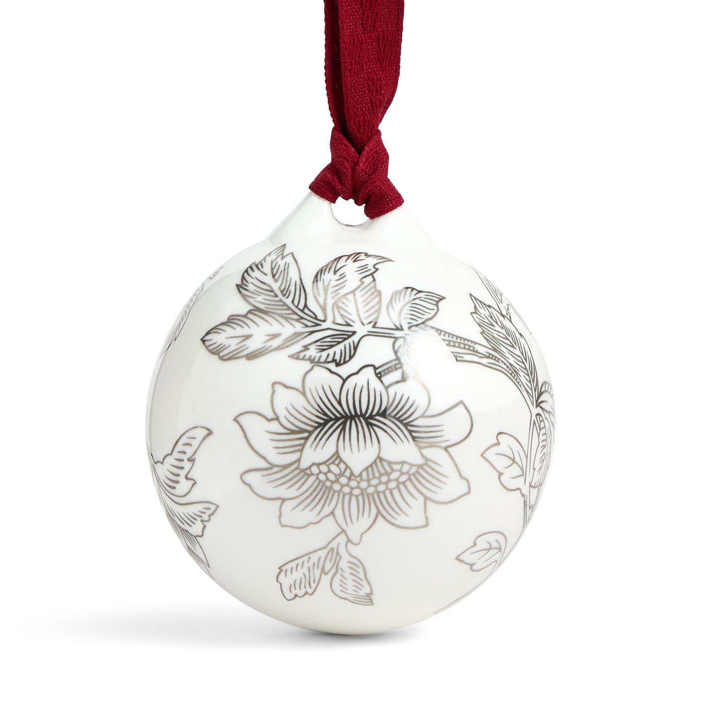 Festive Tonquin Ornament Pair Silver