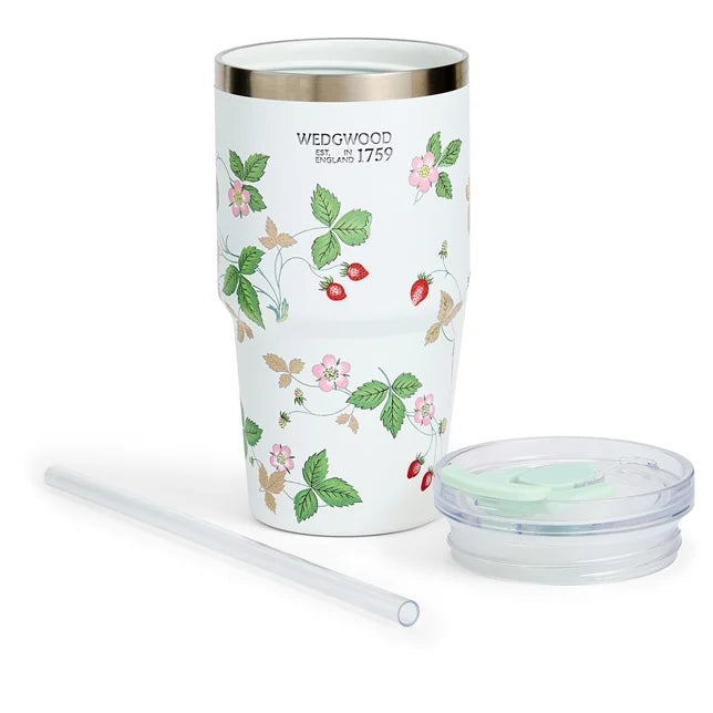 Wild Strawberry Tumbler with Straw