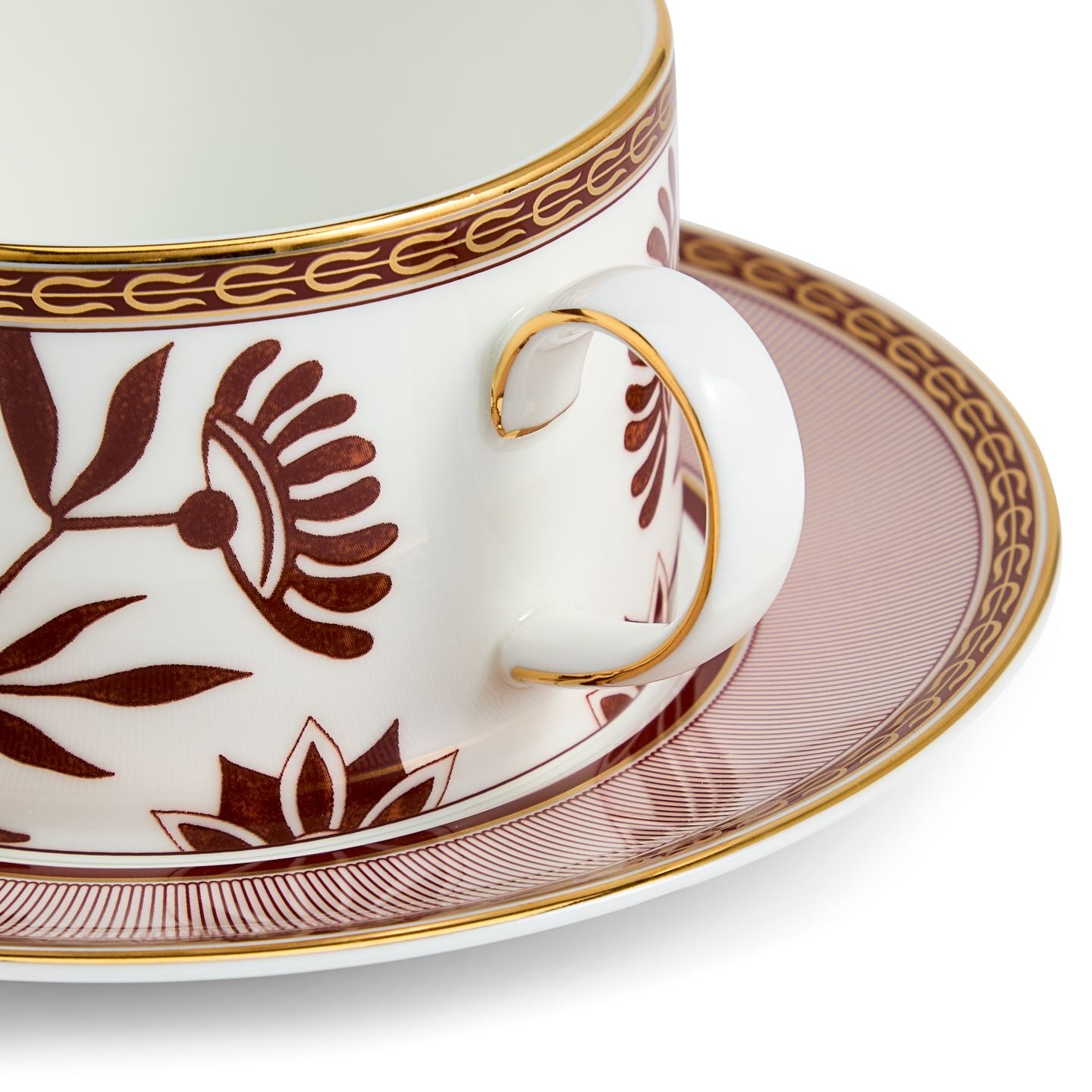 Red Splendour Teacup Saucer Set of 2