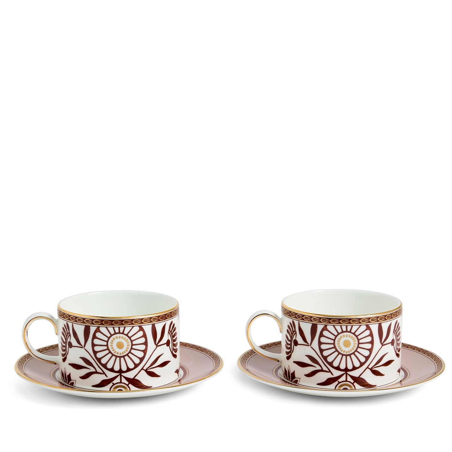 Red Splendour Teacup Saucer Set of 2