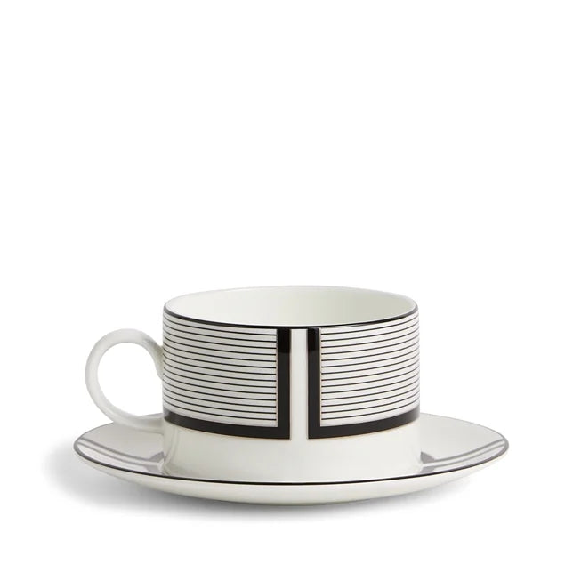 Vera Wang Luxe Graphite Teacup Saucer V1 | Wedgwood
