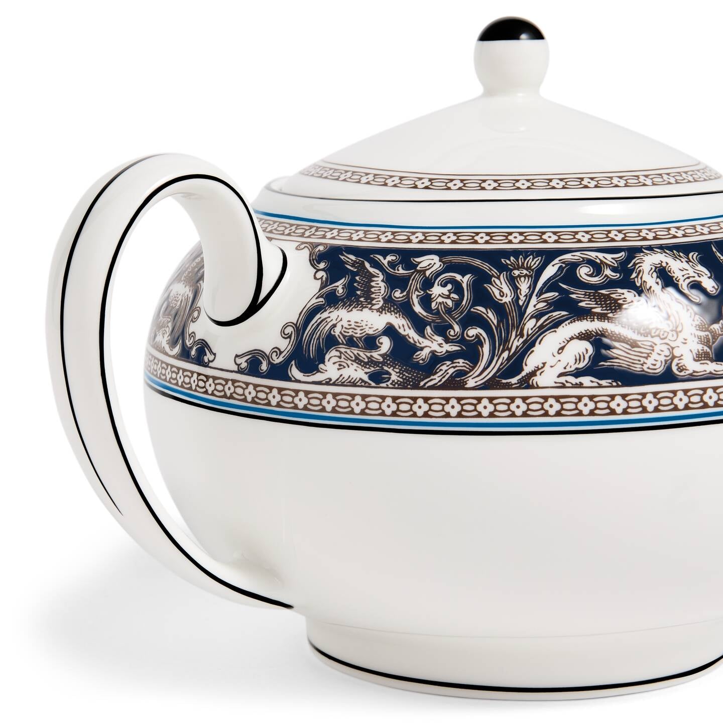 Florentine Navy Teapot