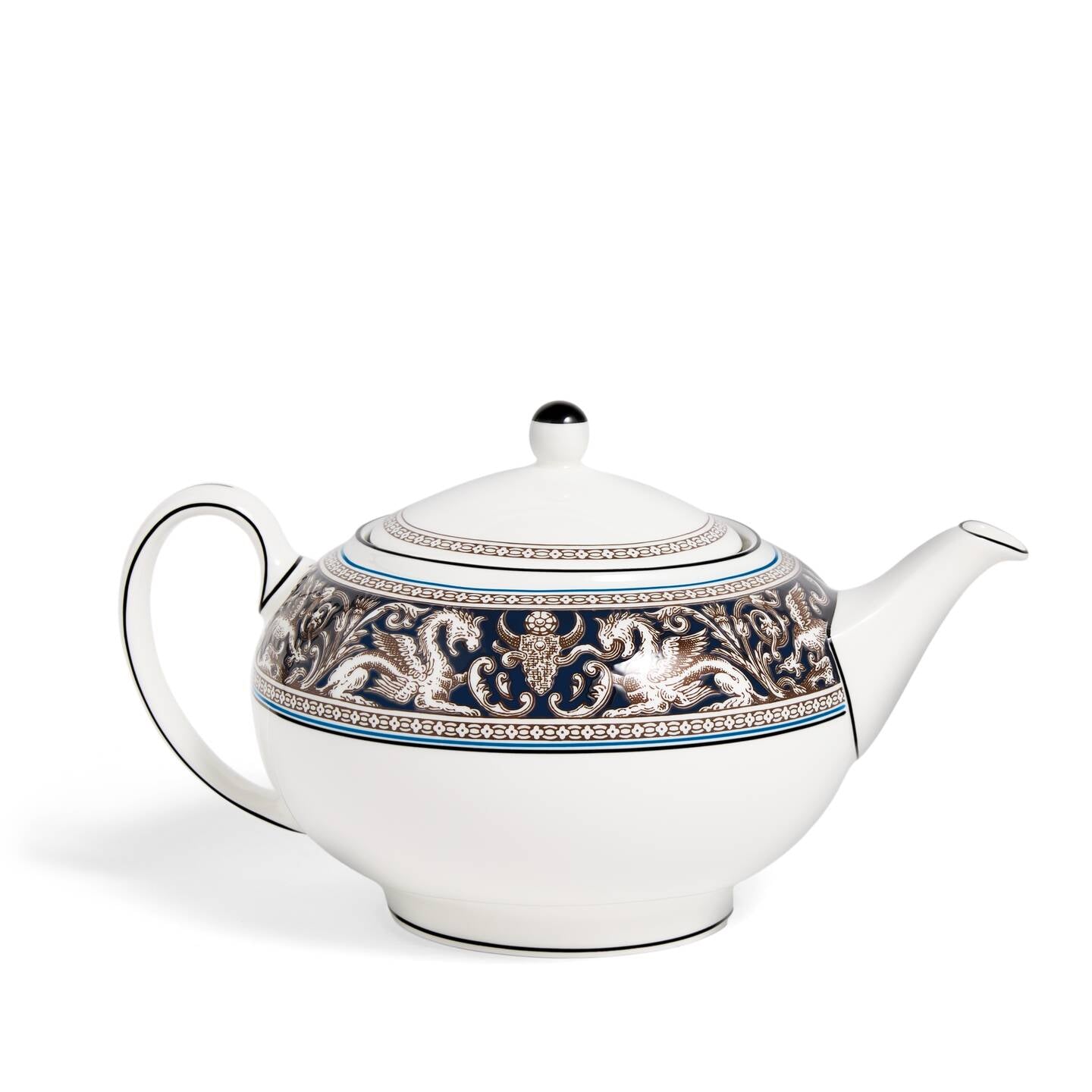 Florentine Navy Teapot