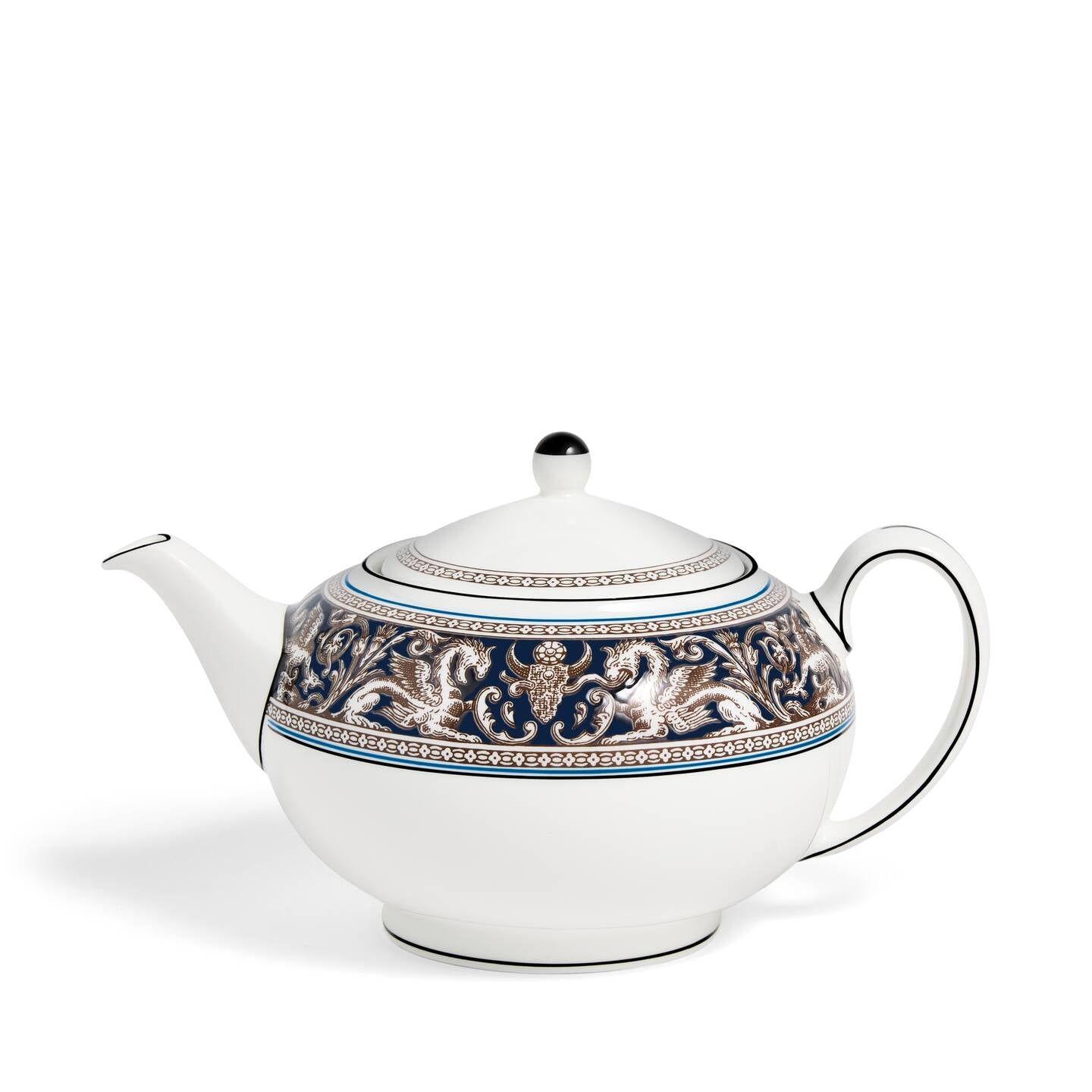 Florentine Navy Teapot