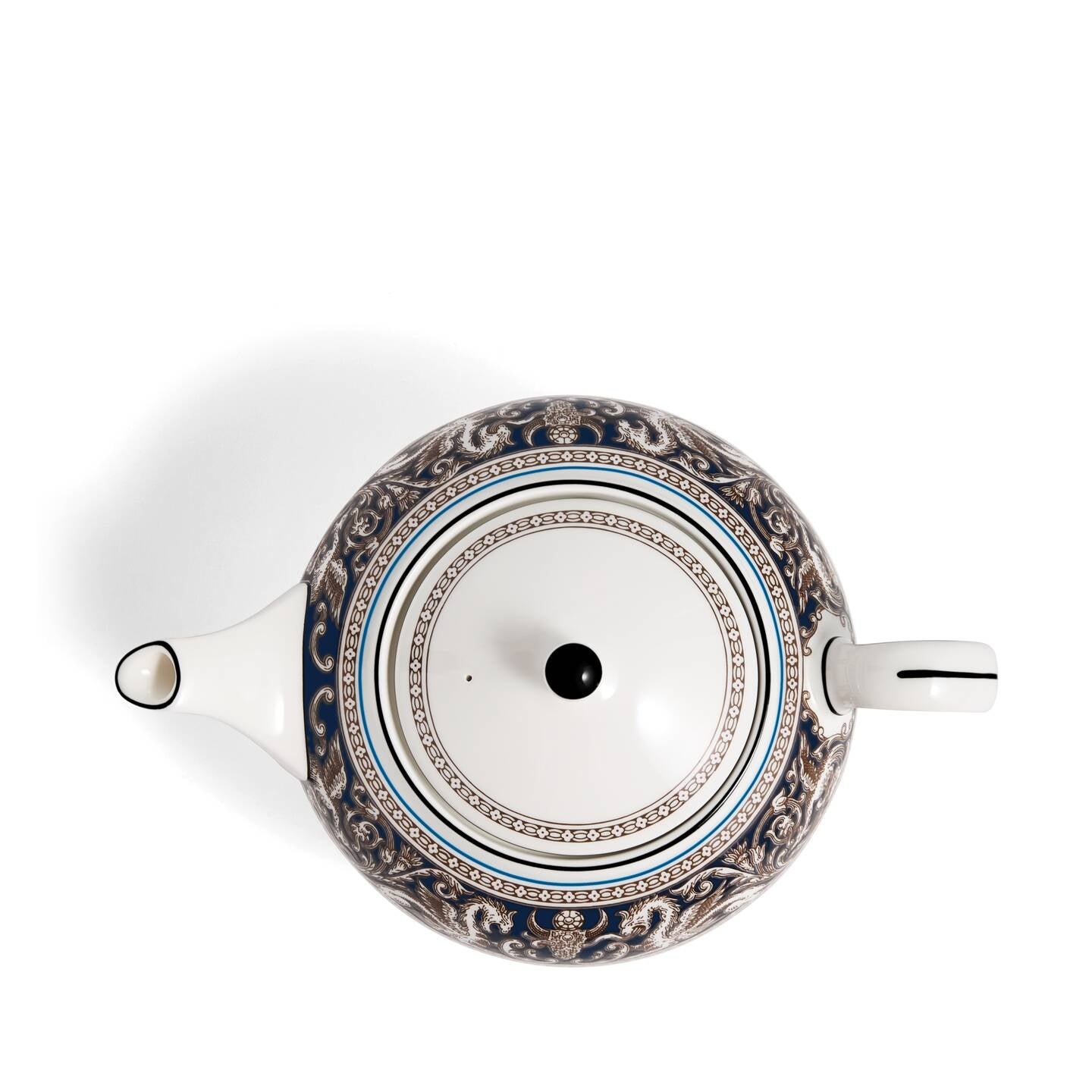 Florentine Navy Teapot