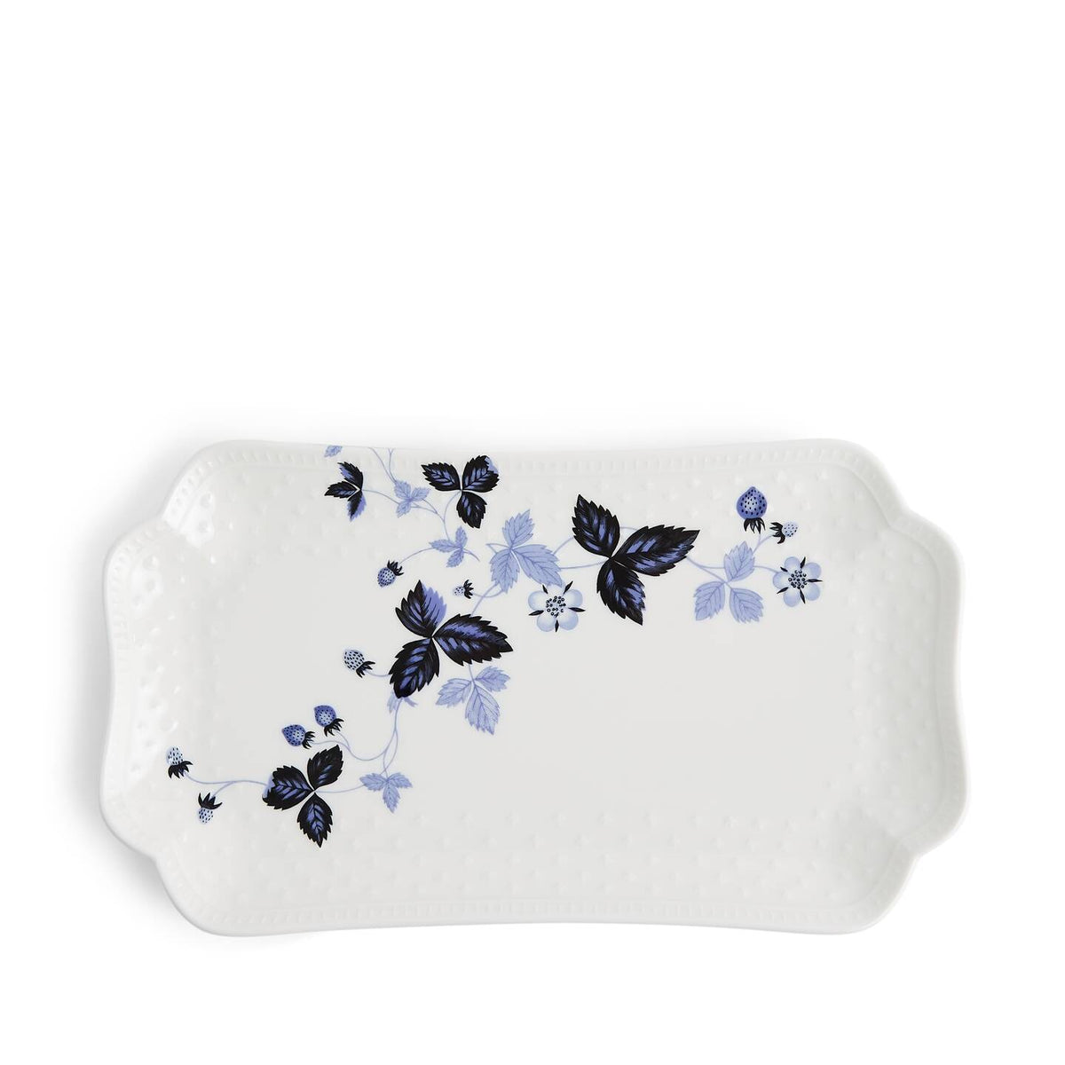 Wild Strawberry Inky Blue Rectangular Dish