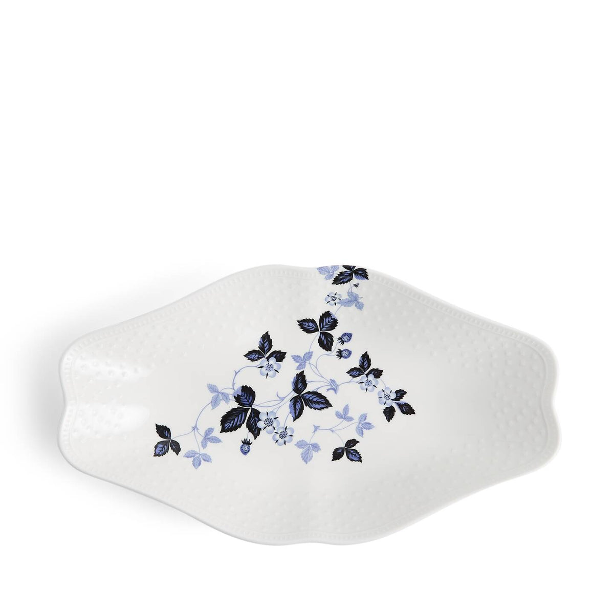 Wild Strawberry Inky Blue Oval Dish