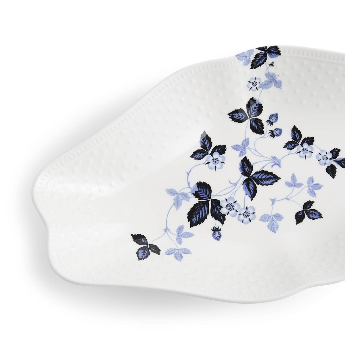 Wild Strawberry Inky Blue Oval Dish