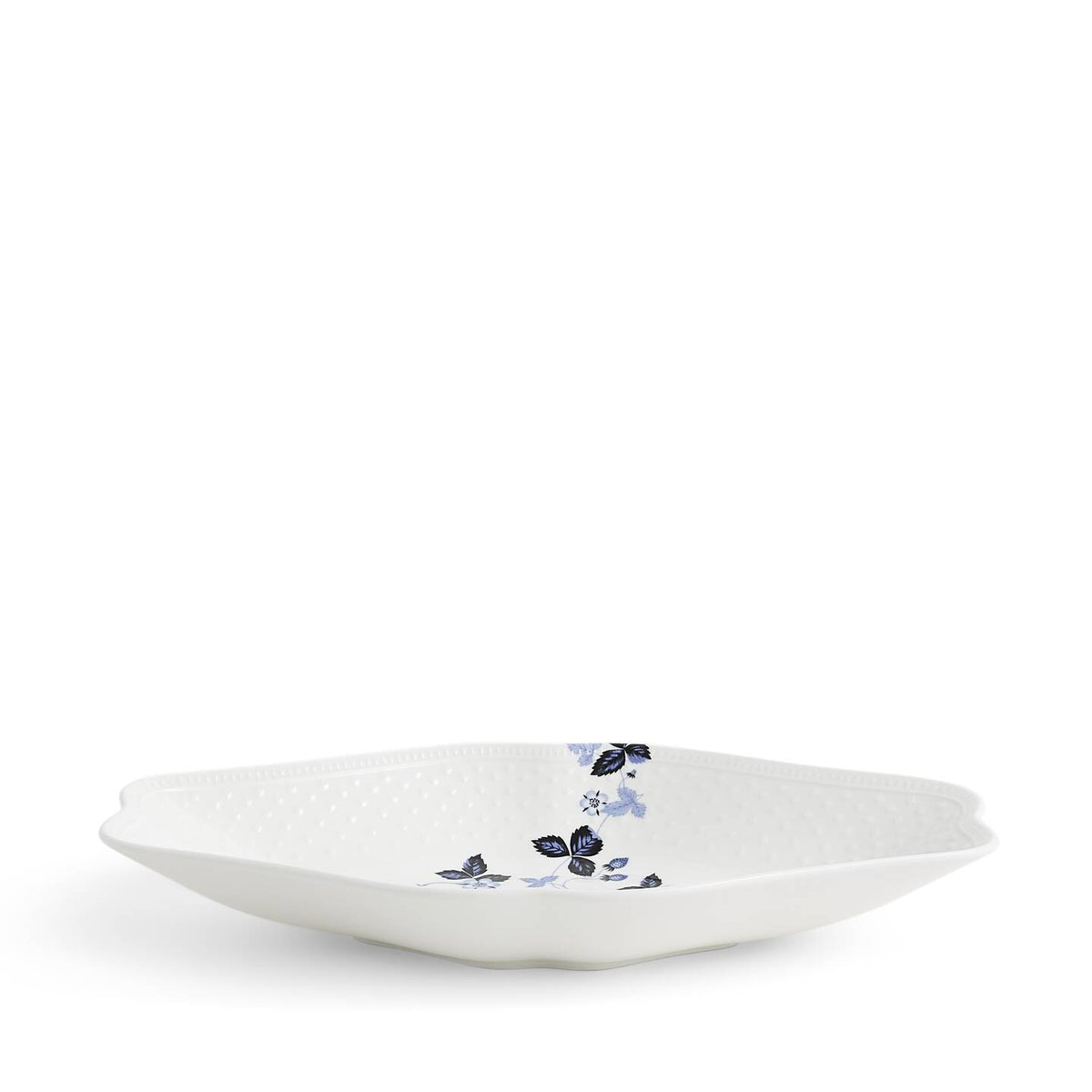 Wild Strawberry Inky Blue Oval Dish
