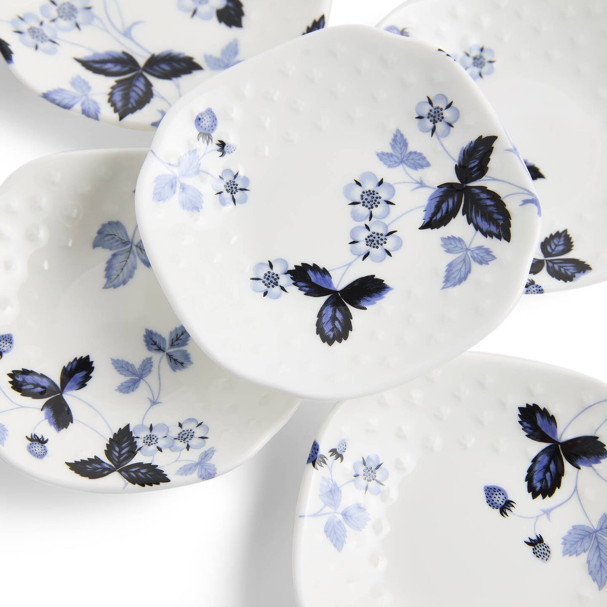 Wild Strawberry Inky Blue Soy Dish Set of 5