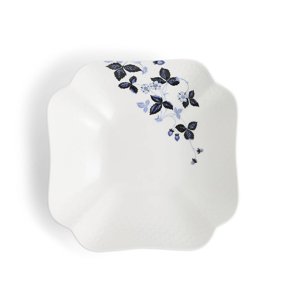 Wild Strawberry Inky Blue Shallow Bowl