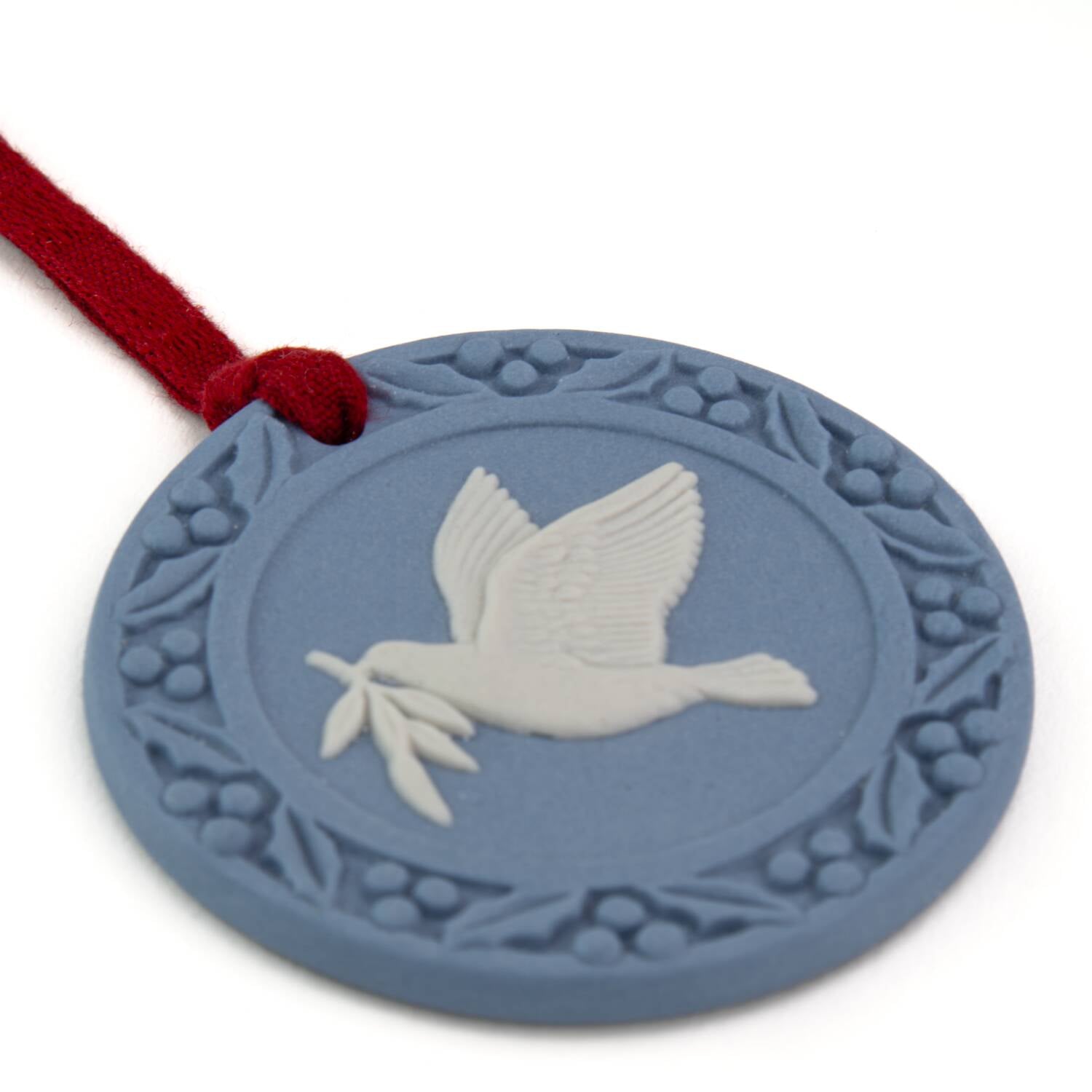 Festive Dove Ornament Blue