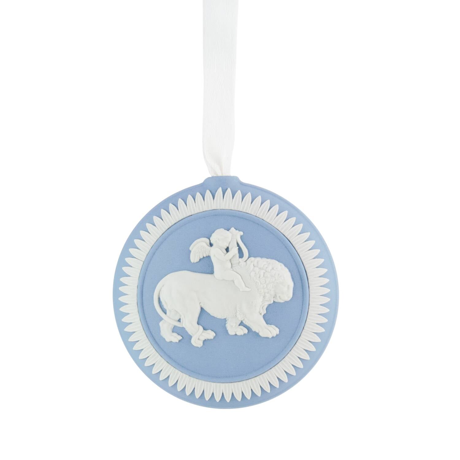 Festive Lion Annual Ornament Light Blue