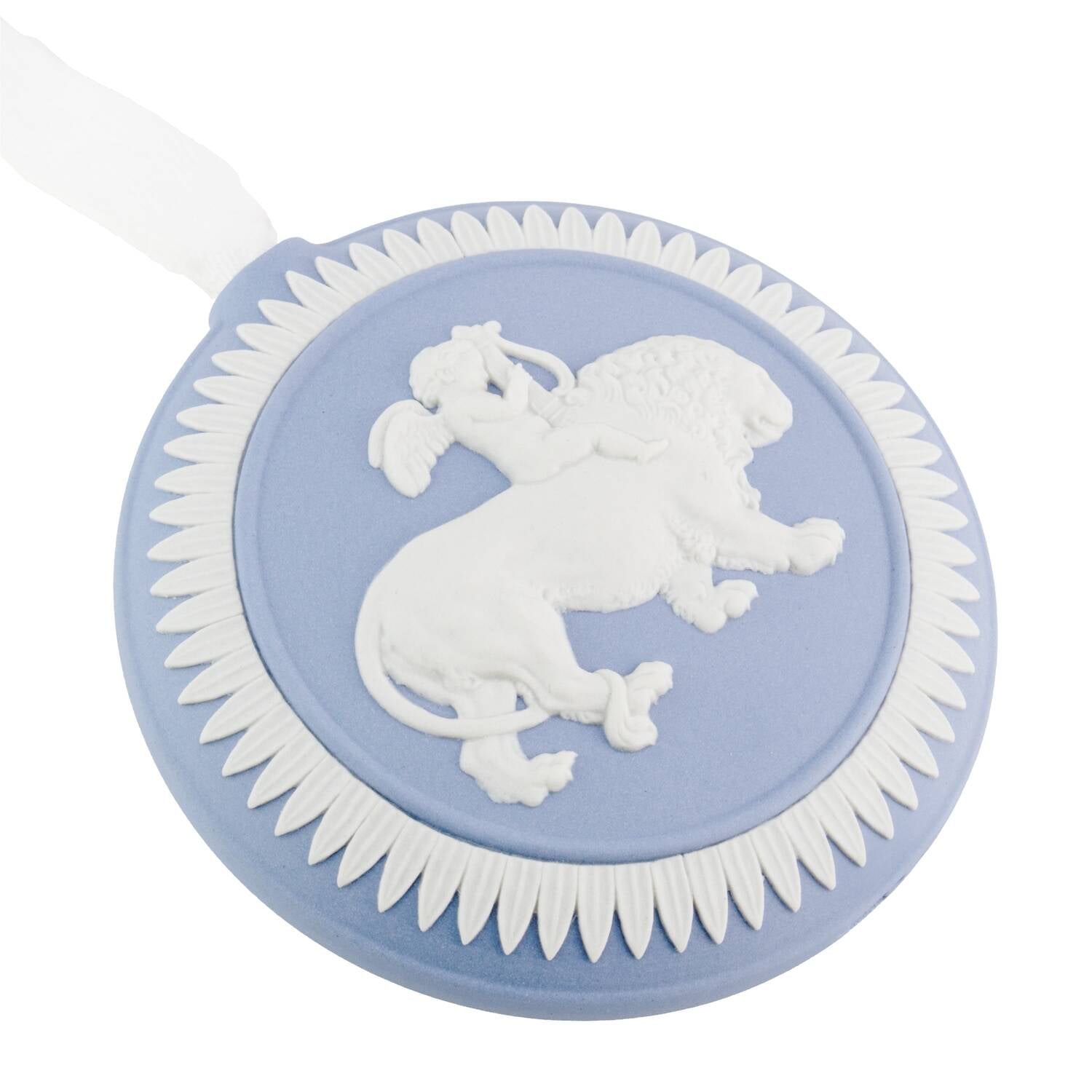 Festive Lion Annual Ornament Light Blue