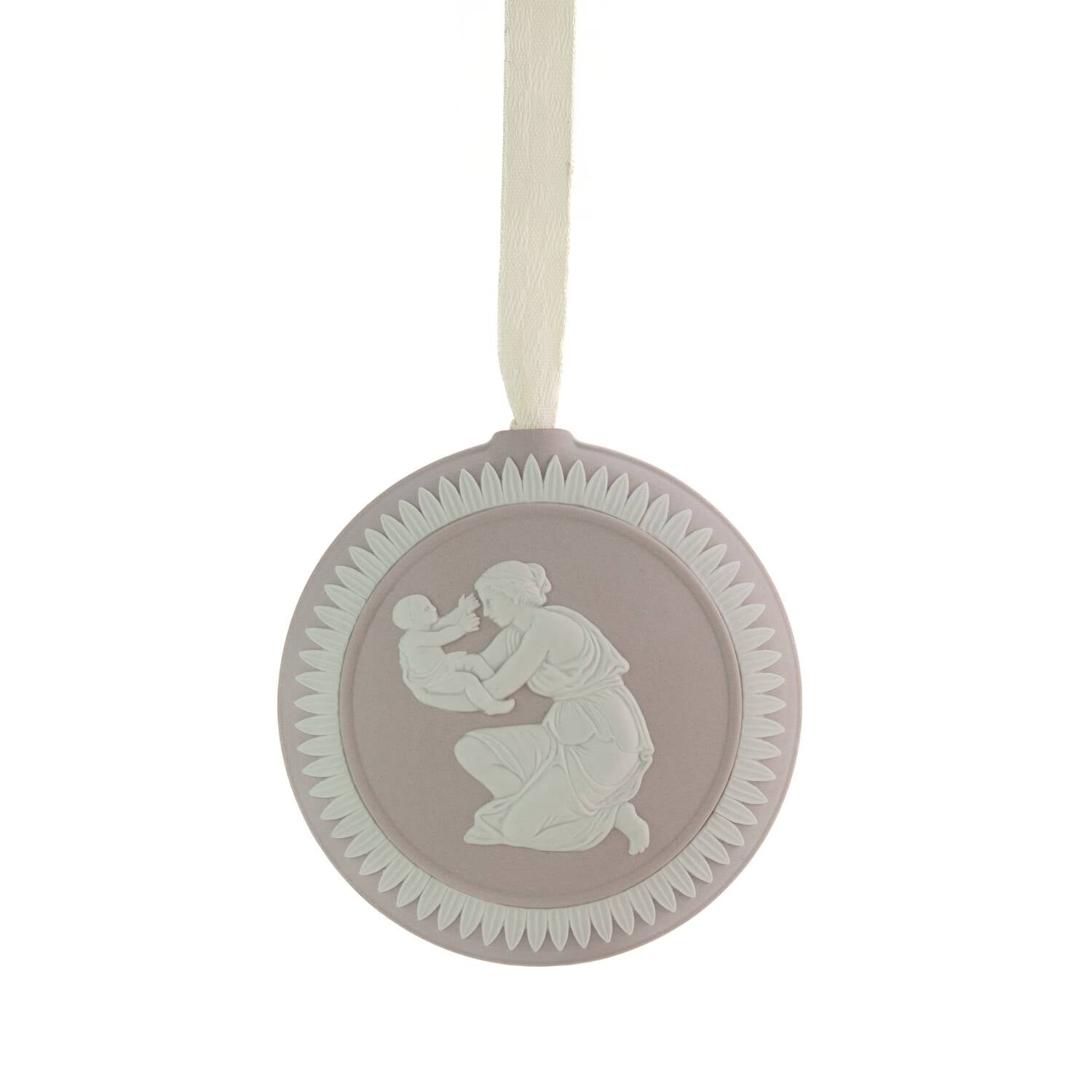 Festive Mother Child Annual Ornament Mink