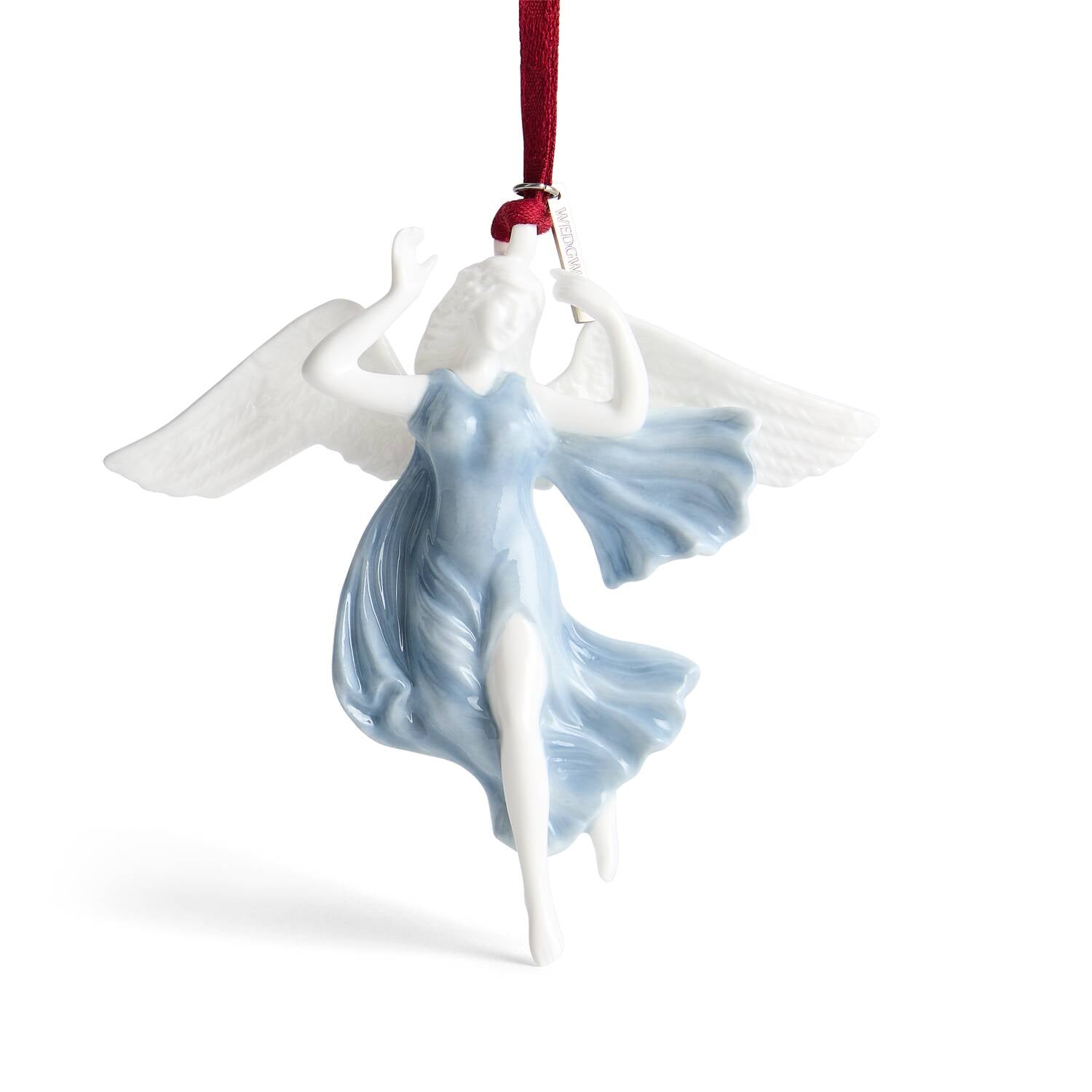 Festive Peace Ornament White & Blue