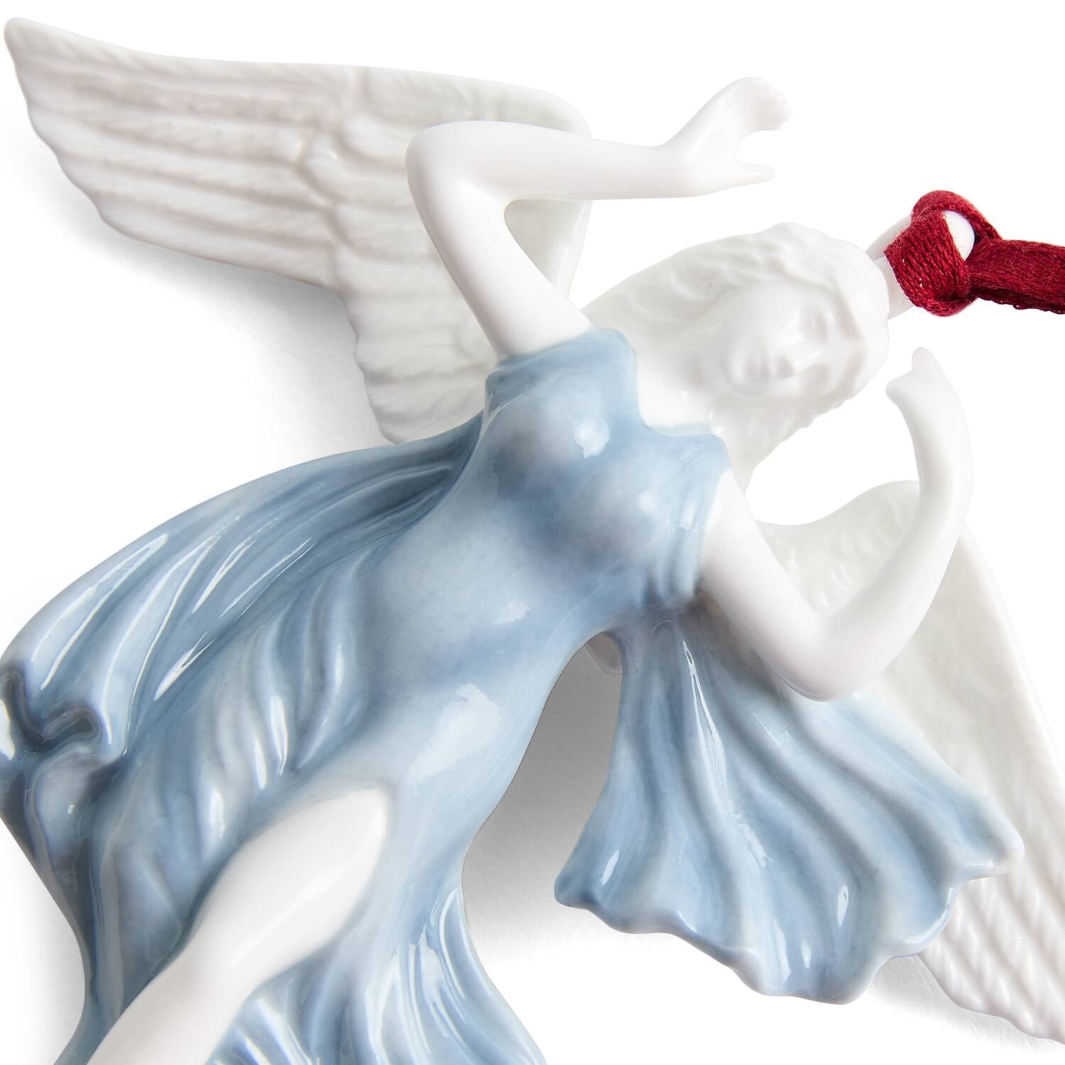 Festive Peace Ornament White & Blue