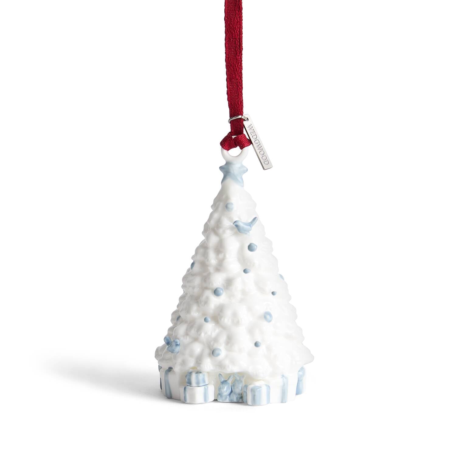 Festive Festivity Ornament White & Blue
