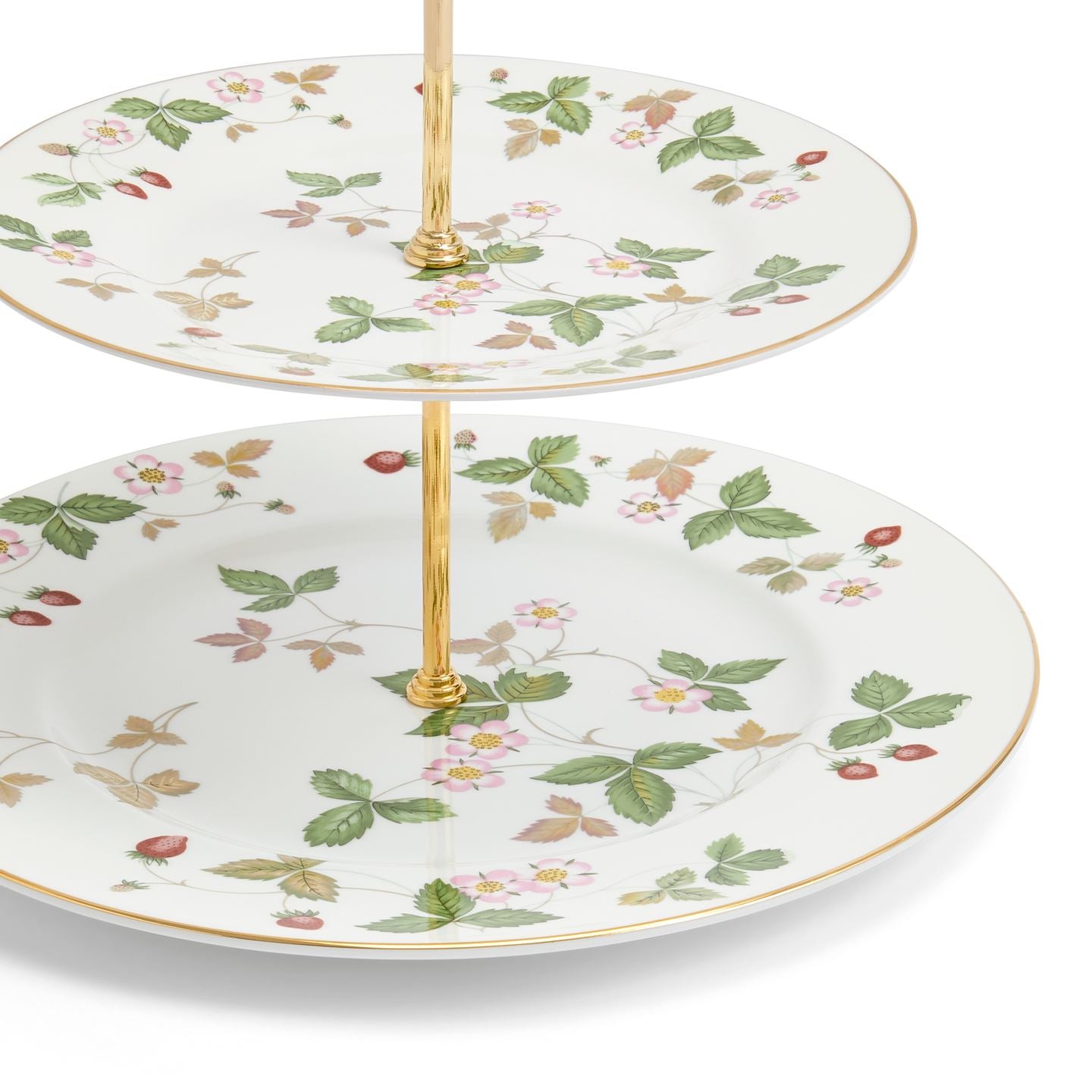 Wild Strawberry Gold 2 Tier Cake Stand Large | Wedgwood