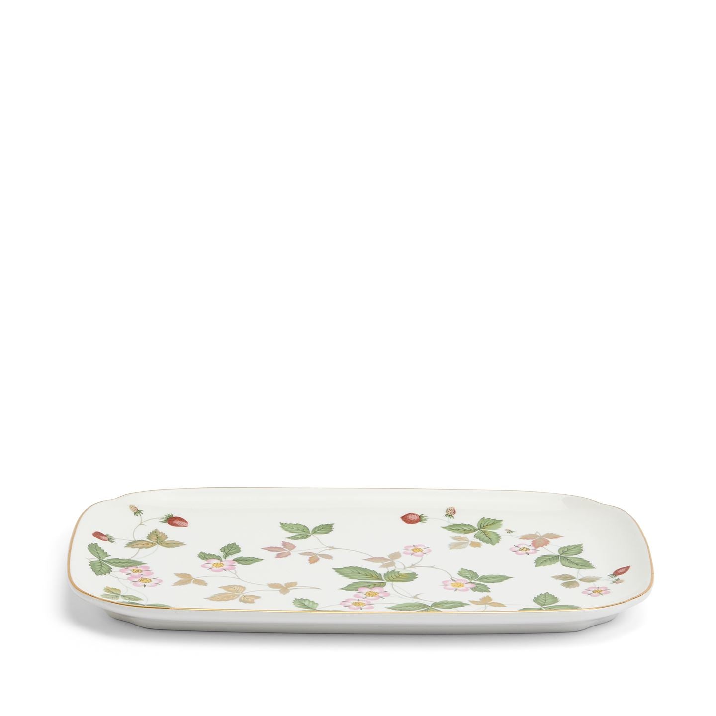 Wild Strawberry Gold Sandwich Tray | Wedgwood