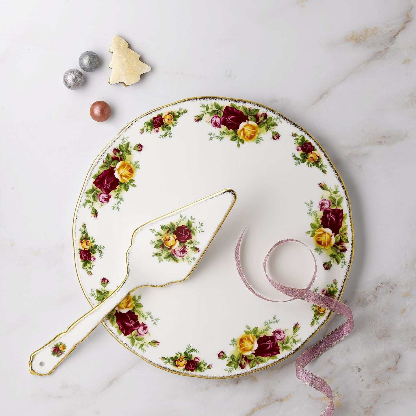 Royal Albert Old Country Roses Tea Cake Plate and Server