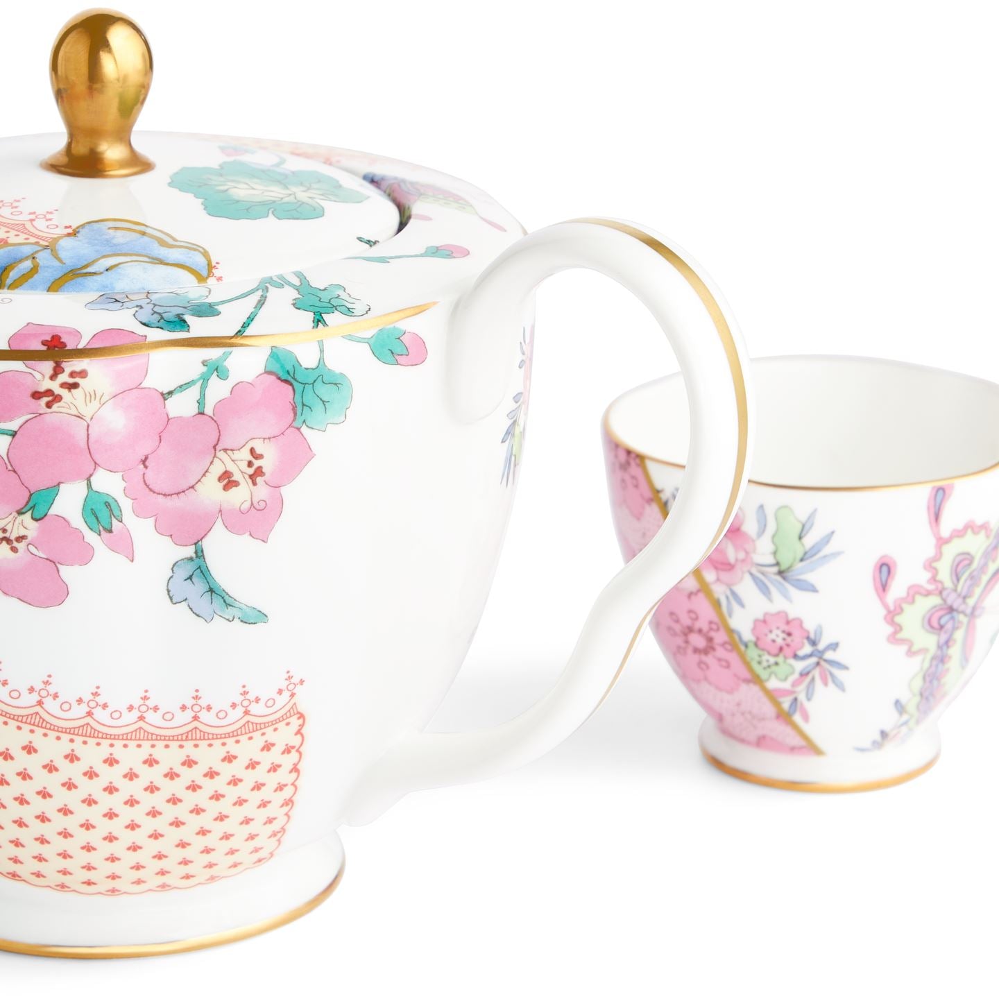 Butterfly Bloom 3 Piece Set: Teapot, Sugar Bowl and Cream Jug