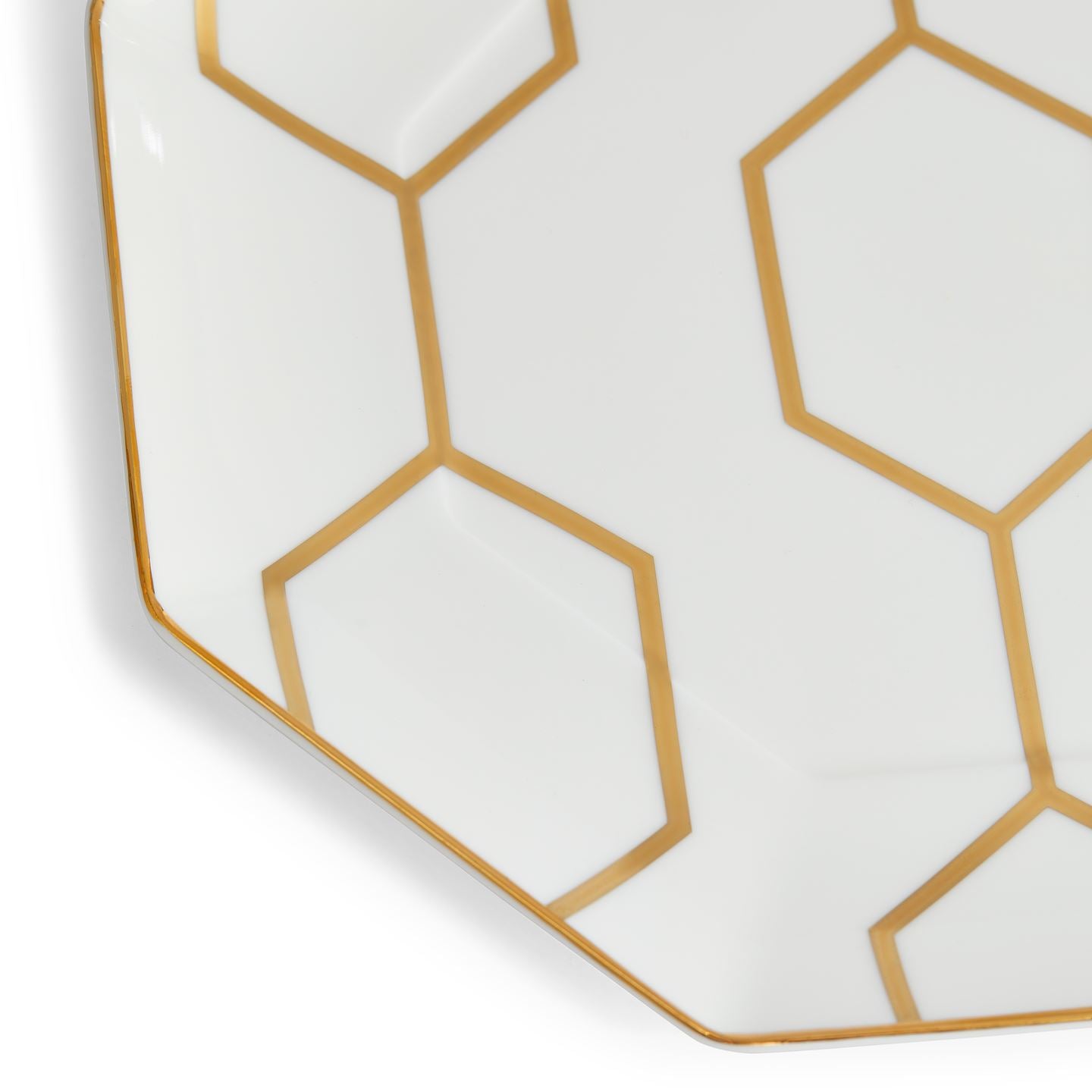 Gio Gold White Octagonal Side Plate