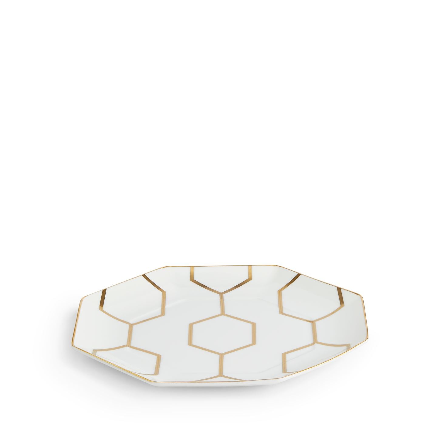 Gio Gold White Octagonal Side Plate